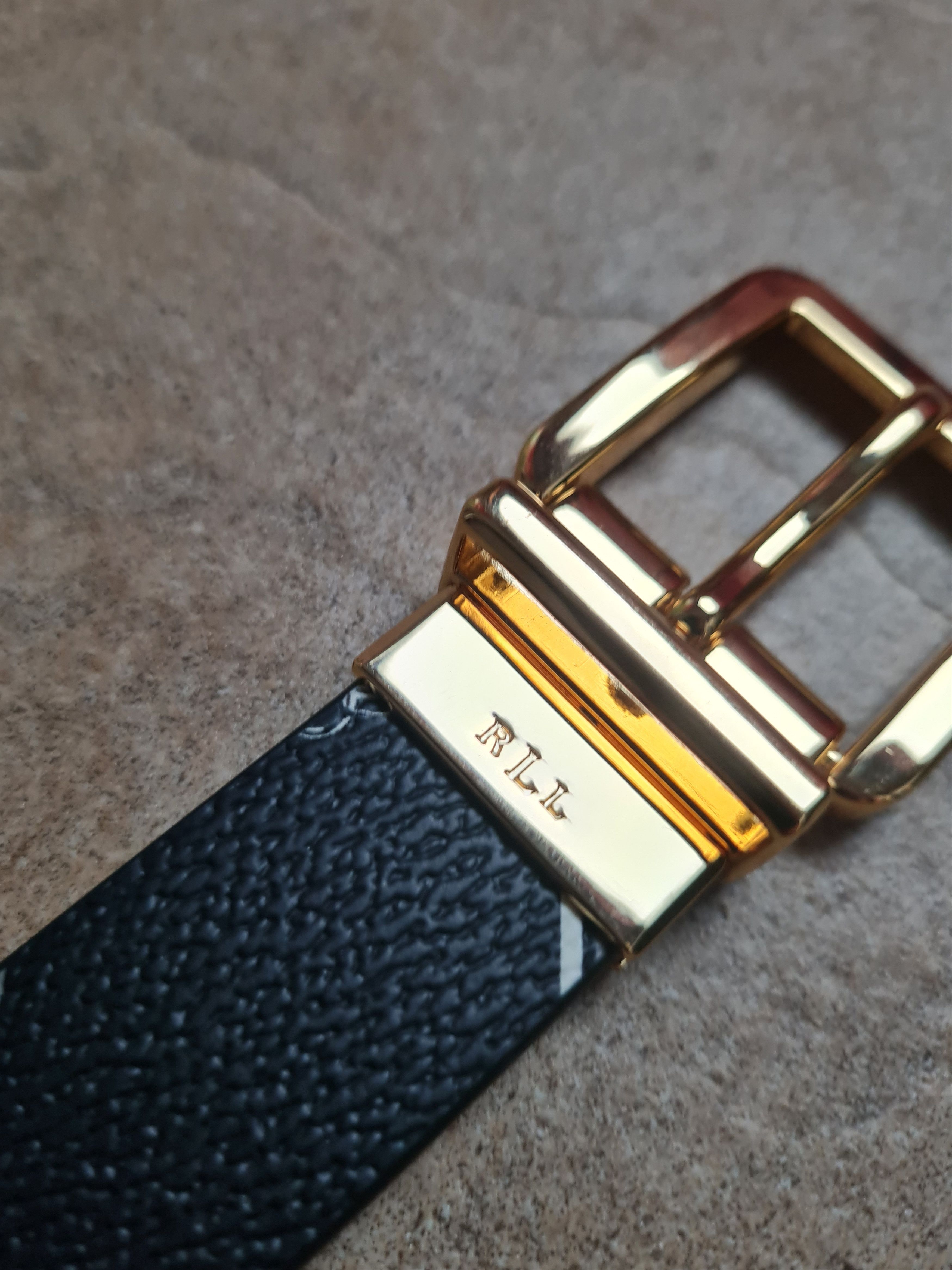Polo Ralph Lauren Lauren Ralph Lauren Polo Leather belt monogram RPL RL Size ONE SIZE - 6 Thumbnail