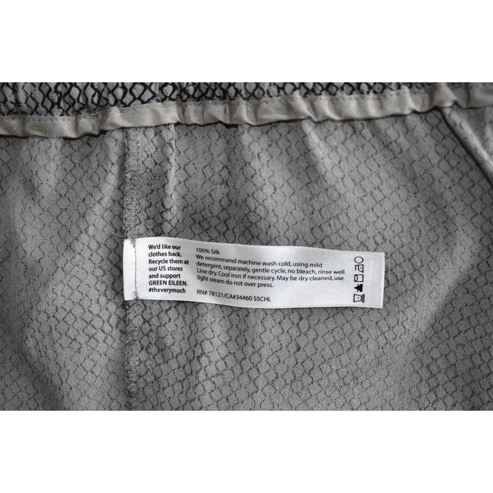 Eileen Fisher EILEEN FISHER Grey Snake Printed Silk Petite Pants Size PP Size 26" / US 2 / IT 38 - 5 Thumbnail