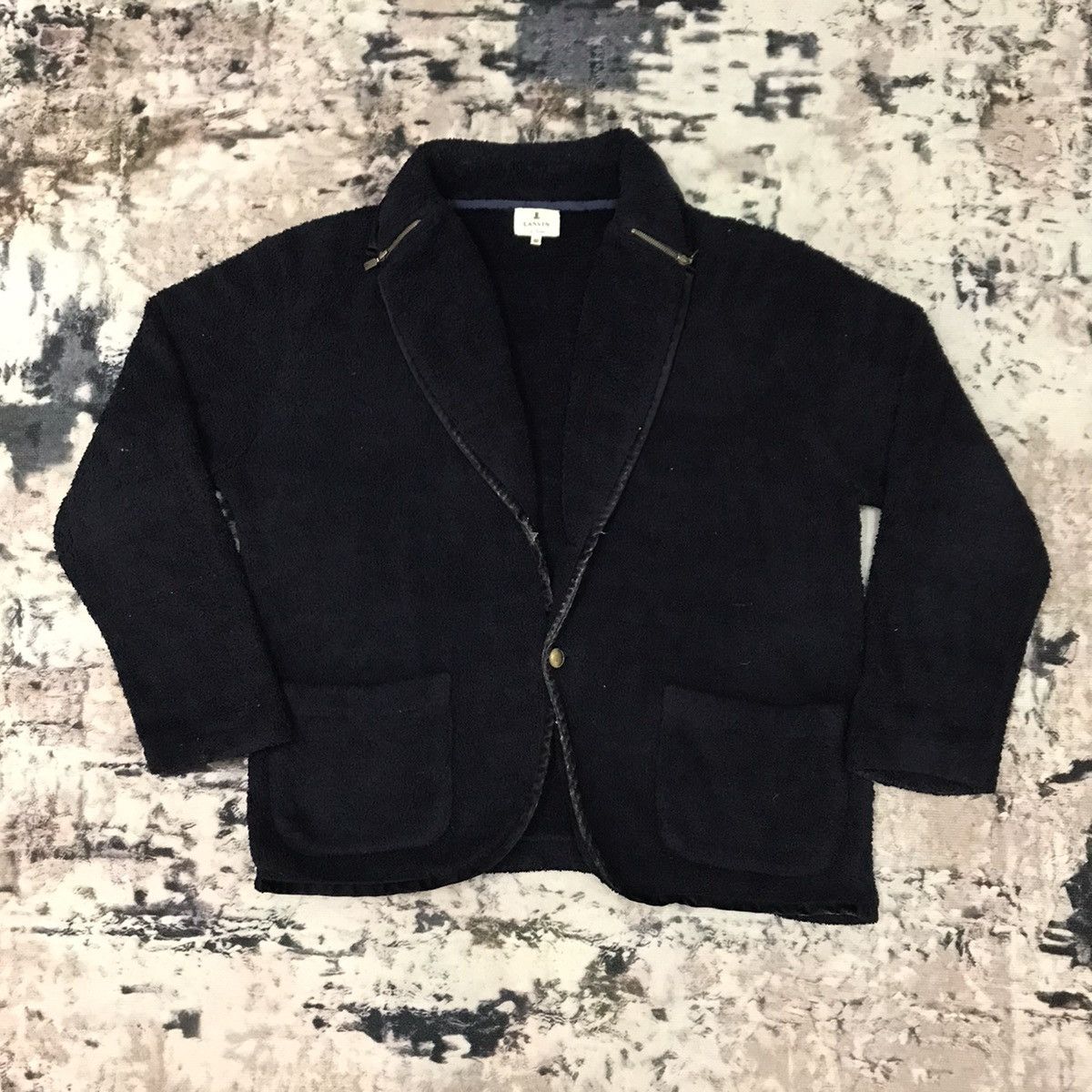Designer × Japanese Brand × Lanvin Lanvin Open Neck Fleece Jacket Size US M / EU 48-50 / 2 - 1 Thumbnail