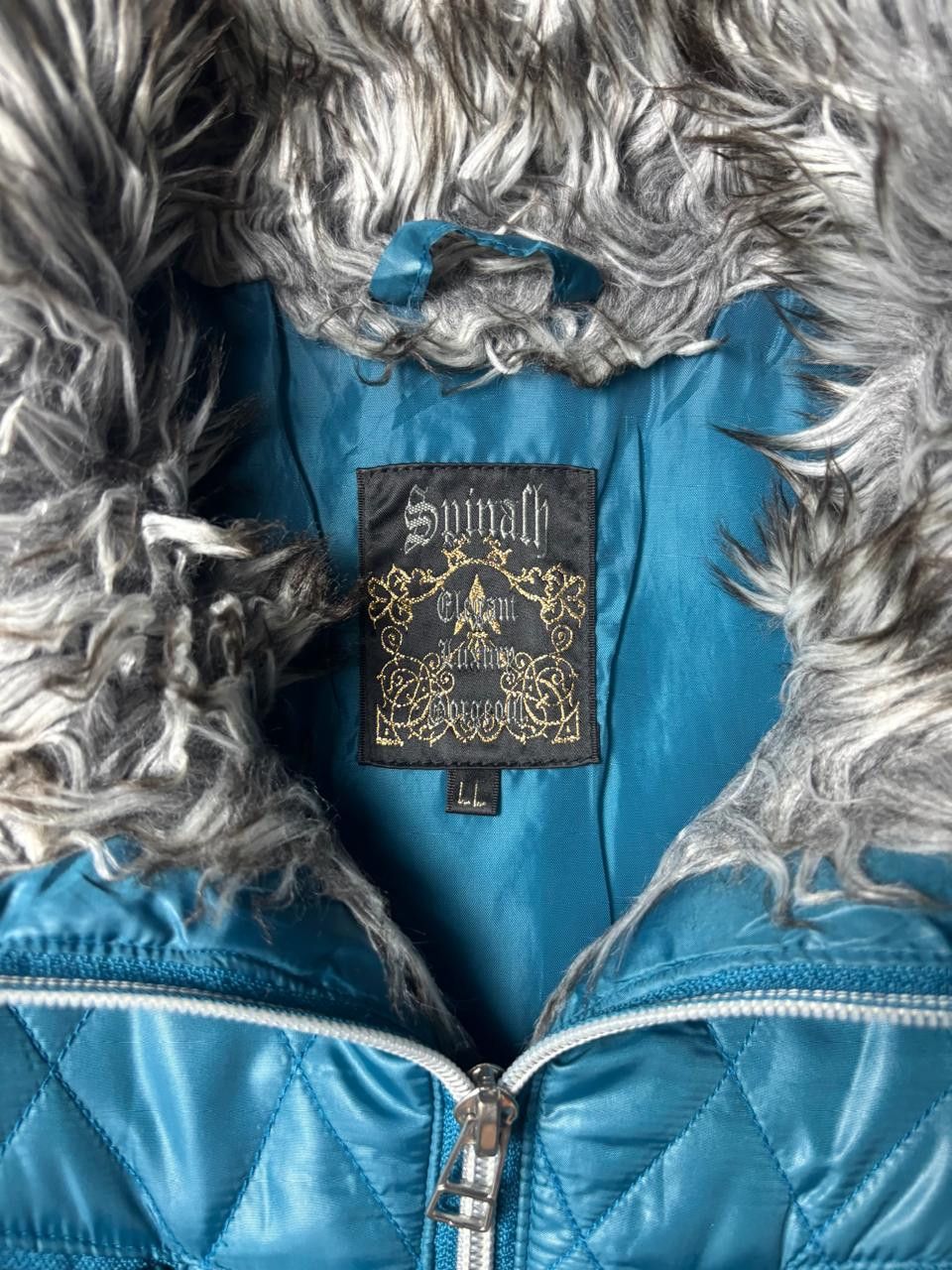 Japanese Brand 2000s Spinach Vkei Fur Warm Padded Bikers Jacket Size US L / EU 52-54 / 3 - 6 Thumbnail