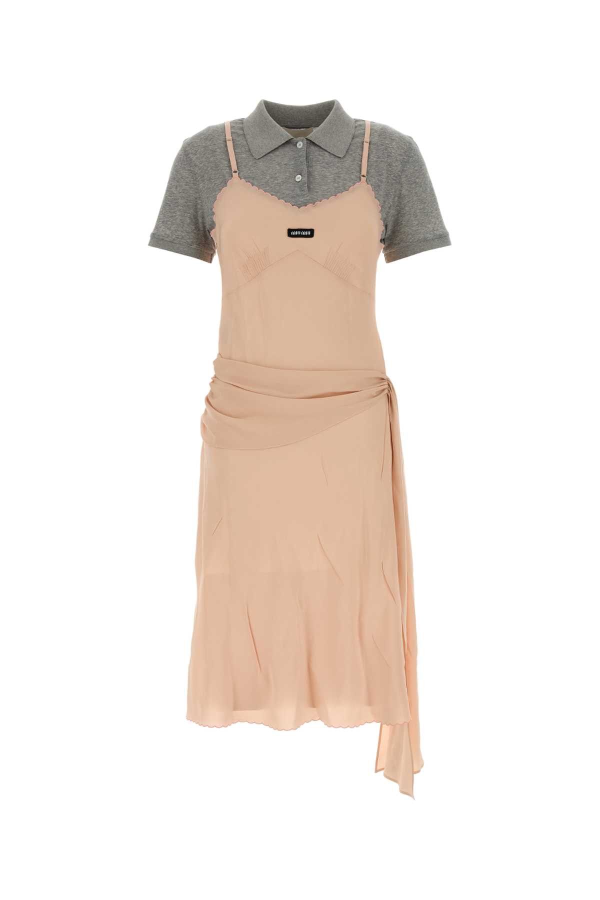 Miu Miu Pink Silk Dress Size M / US 6-8 / IT 42-44 - 1 Thumbnail