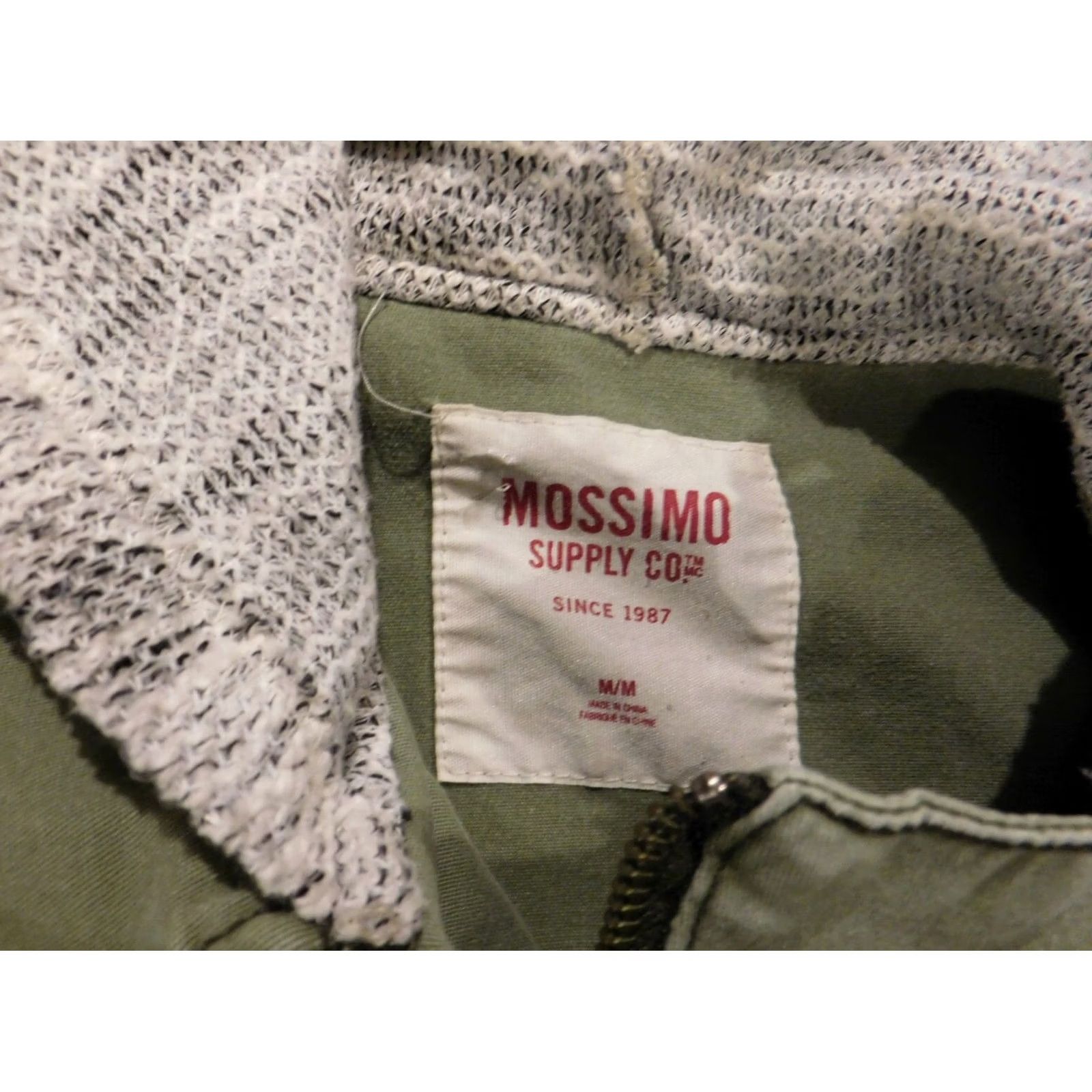 Mossimo Mossimo Womens Jacket Medium Green Full Zip stretch denim Casual Long Sleeve Solid Peanut Embroidered Peanuts 90s? Size M / US 6-8 / IT 42-44 - 7 Thumbnail