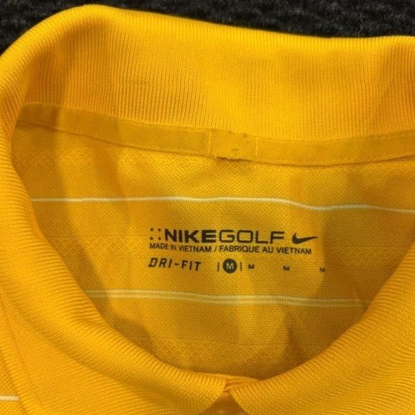 Nike Nike Golf Polo Shirt Mens Medium Yellow White Stripe Dri-Fit Magnolia Grove Size US M / EU 48-50 / 2 - 3 Thumbnail