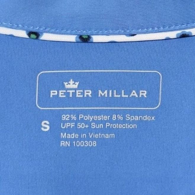 Peter Millar Peter Millar Womens Polo Shirt Golf UPF 50+ Blue Short Sleeve Size S Size S / US 4 / IT 40 - 7 Thumbnail