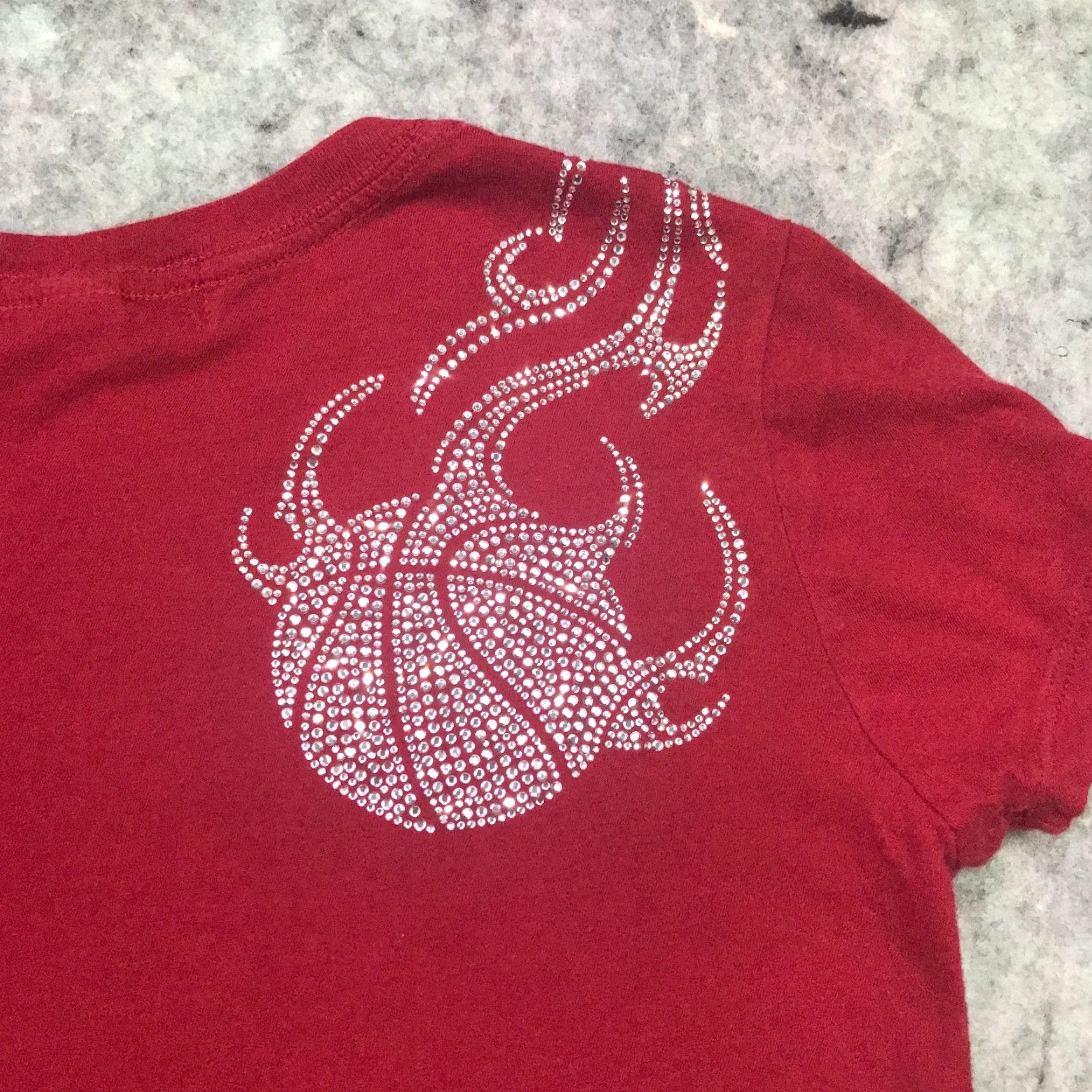 Vintage Rubee Couture Cleveland Cavaliers Blinged Embellished Rhinestones Womens T-Shirt Shirt Red Medium Size M / US 6-8 / IT 42-44 - 7 Thumbnail