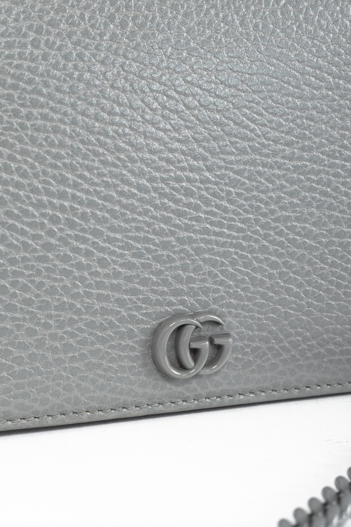 Gucci Gucci Marmont Grey Leather GG Wallet-on-Chain Size ONE SIZE - 9 Thumbnail
