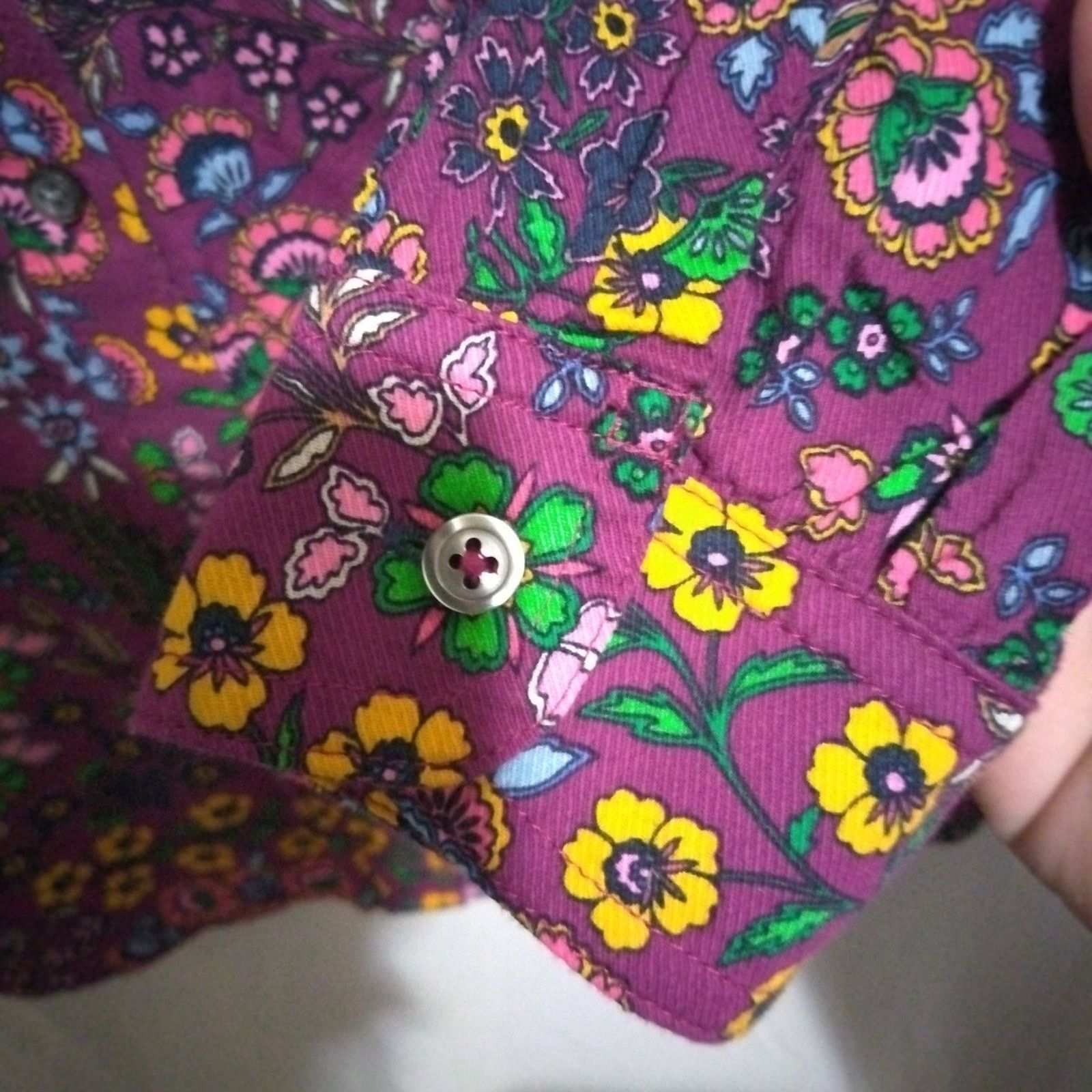 Other Talbots Petite MP Floral Long Sleeve Top Purple Colorful Size ONE SIZE - 5 Thumbnail