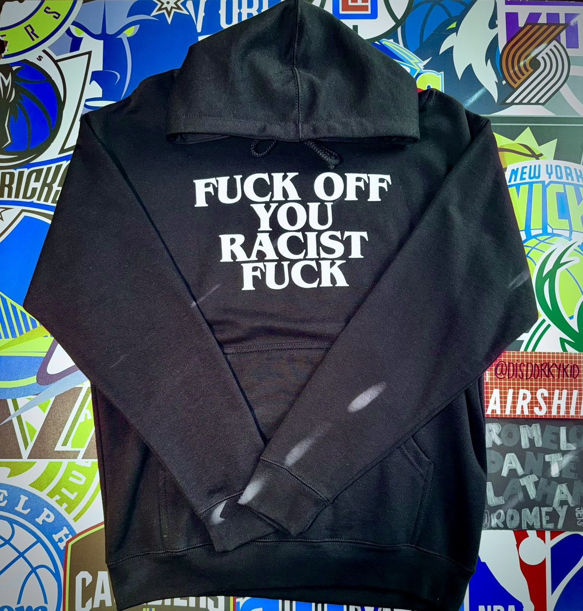 ineverheardofyou Black INeverHeardOfYou Fuck Off You Racist Fuck Hoodie Size US M / EU 48-50 / 2 - 3 Thumbnail