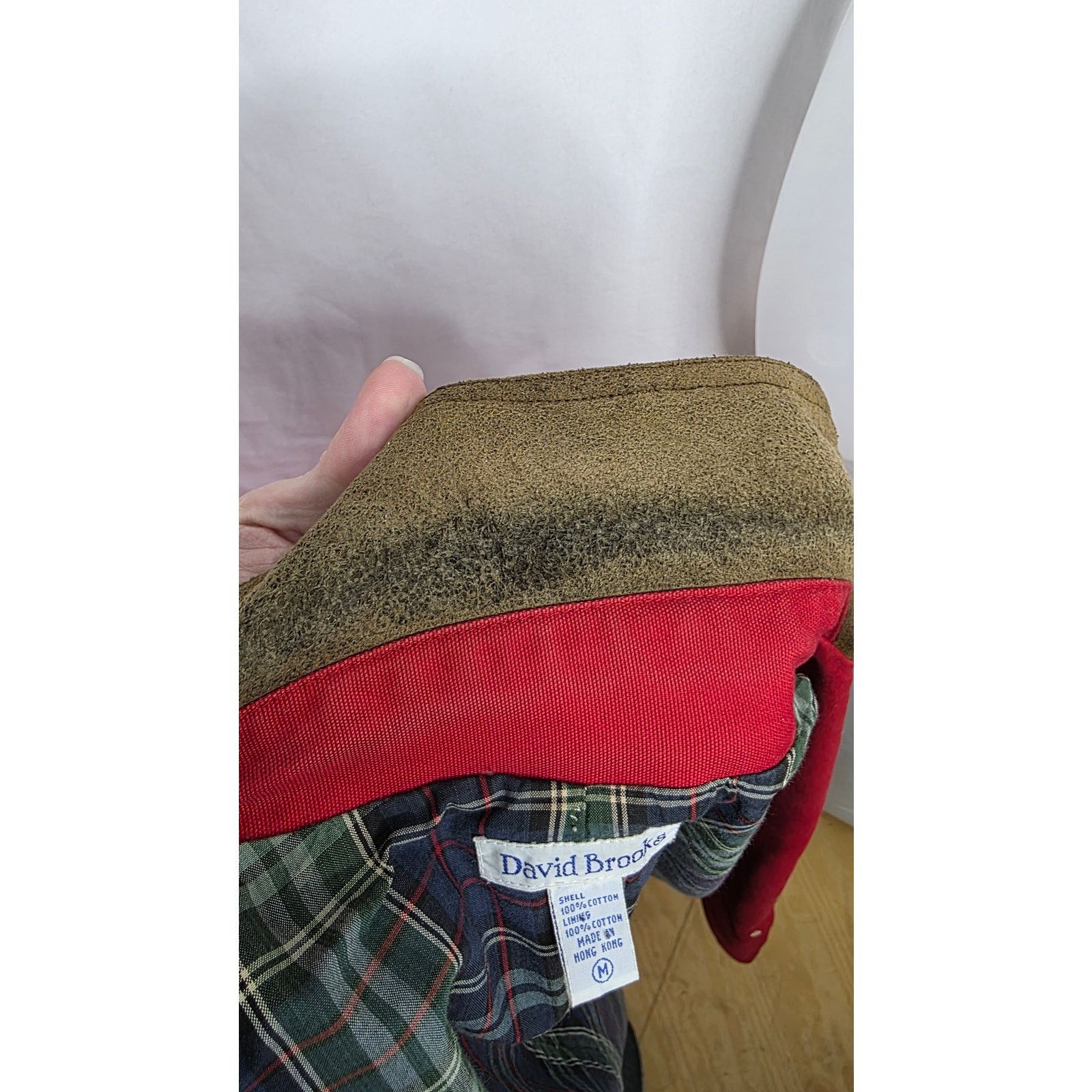 Other Vintage David Brooks Red Cotton Barn Coat Plaid Lining Size M / US 6-8 / IT 42-44 - 10 Thumbnail