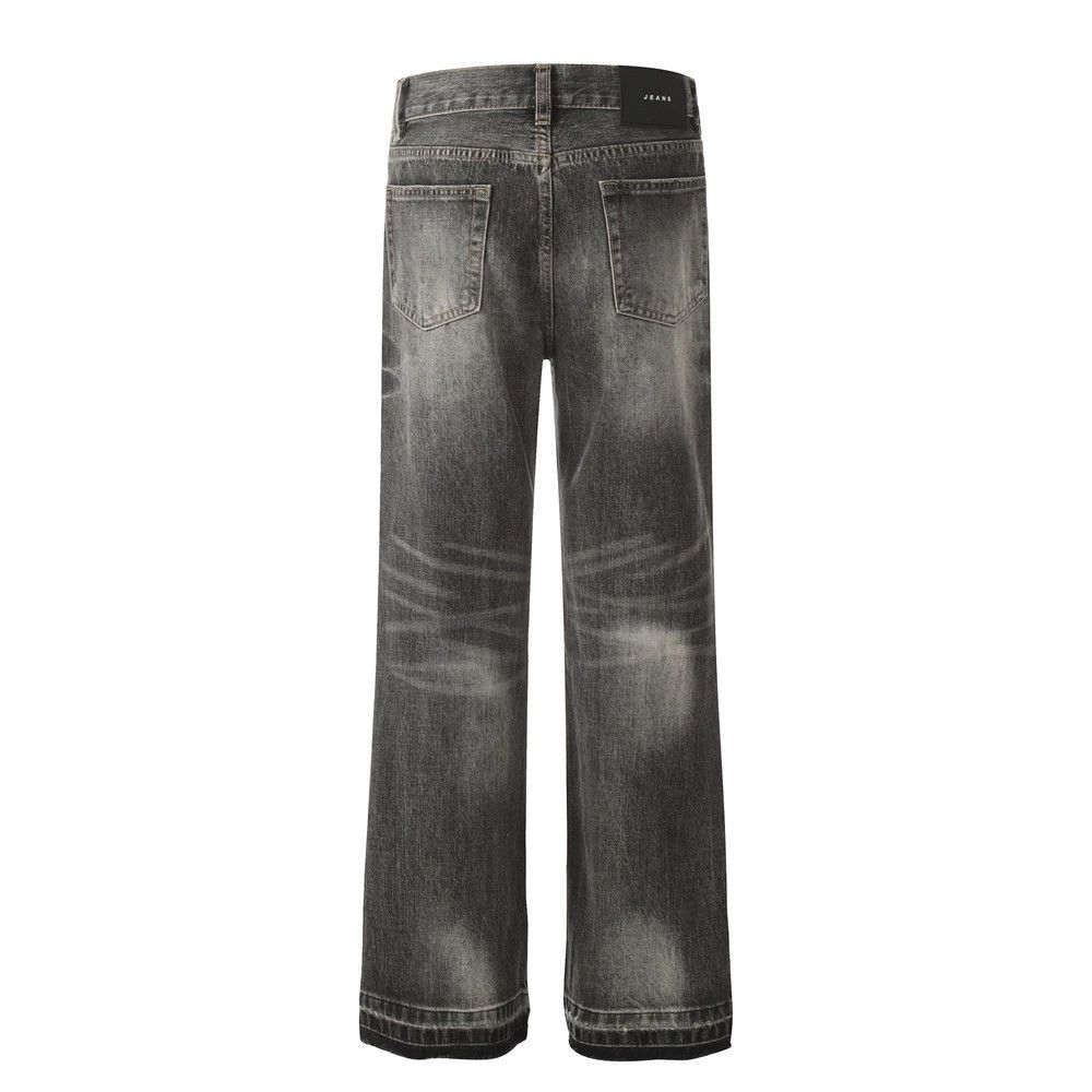 Vintage Men's punk distressed washed raw edge loose straight jeans Size US 32 / EU 48 - 2 Thumbnail