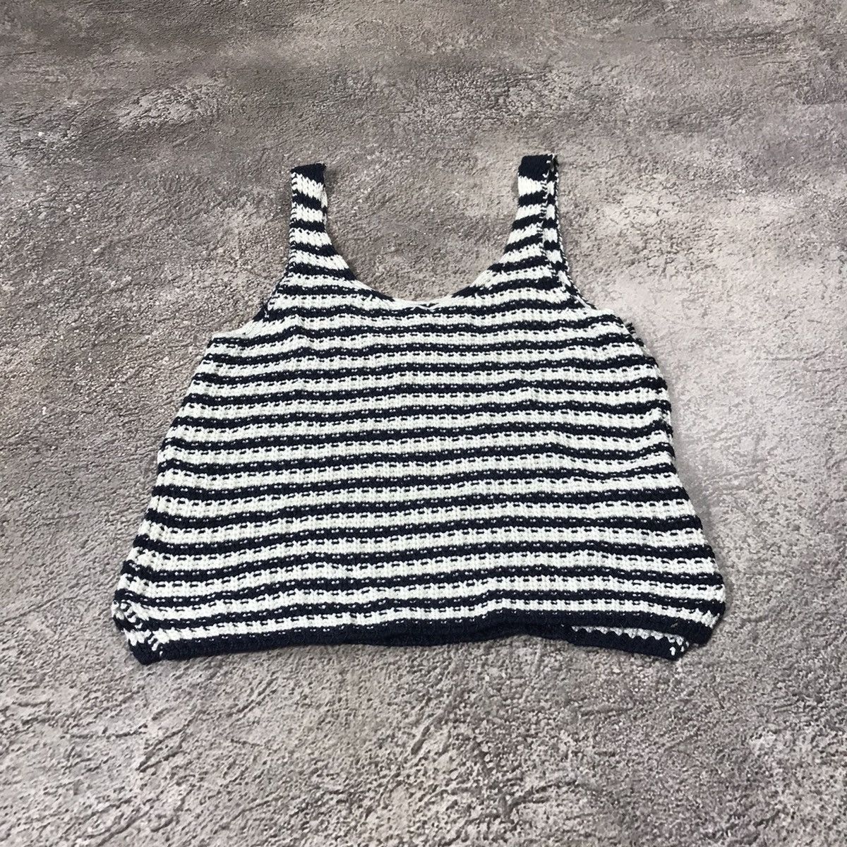 Vintage Vintage Y2K Striped Knit Tank Top Oversized Grunge 90s XS Size XS / US 0-2 / IT 36-38 - 3 Thumbnail