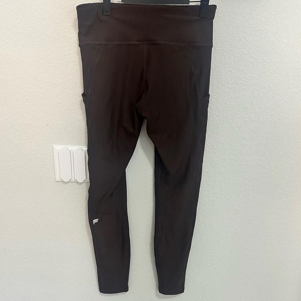 Fabletics Fabletics High-Waisted 7/8 Leggings Side Pockets Brown Large Size 36" / US 14 / IT 50 - 5 Thumbnail