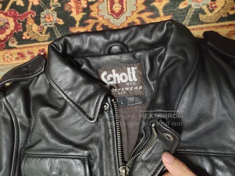 Schott Schott Genuine leather flight jacket multi-pocket cropped Size US L / EU 52-54 / 3 - 4 Thumbnail