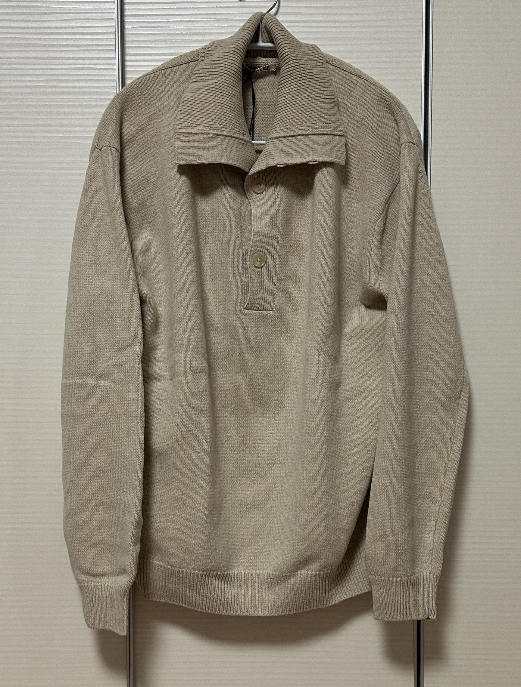 Auralee Cotton Wool Cashmere Knit Polo Size US XL / EU 56 / 4 - 4 Thumbnail