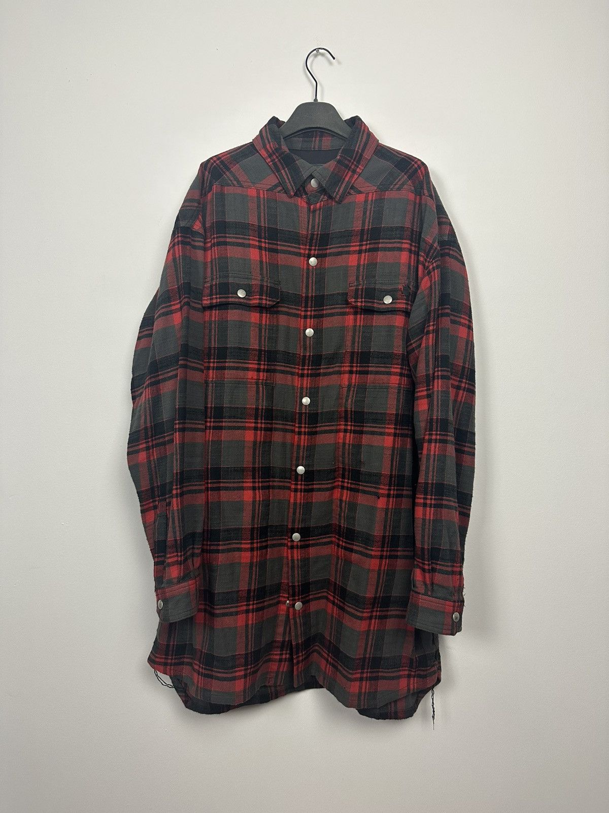 Rick Owens DRKSHDW Made in Japan Jumbo Plaid Overshirt Size US L / EU 52-54 / 3 - 1 Thumbnail