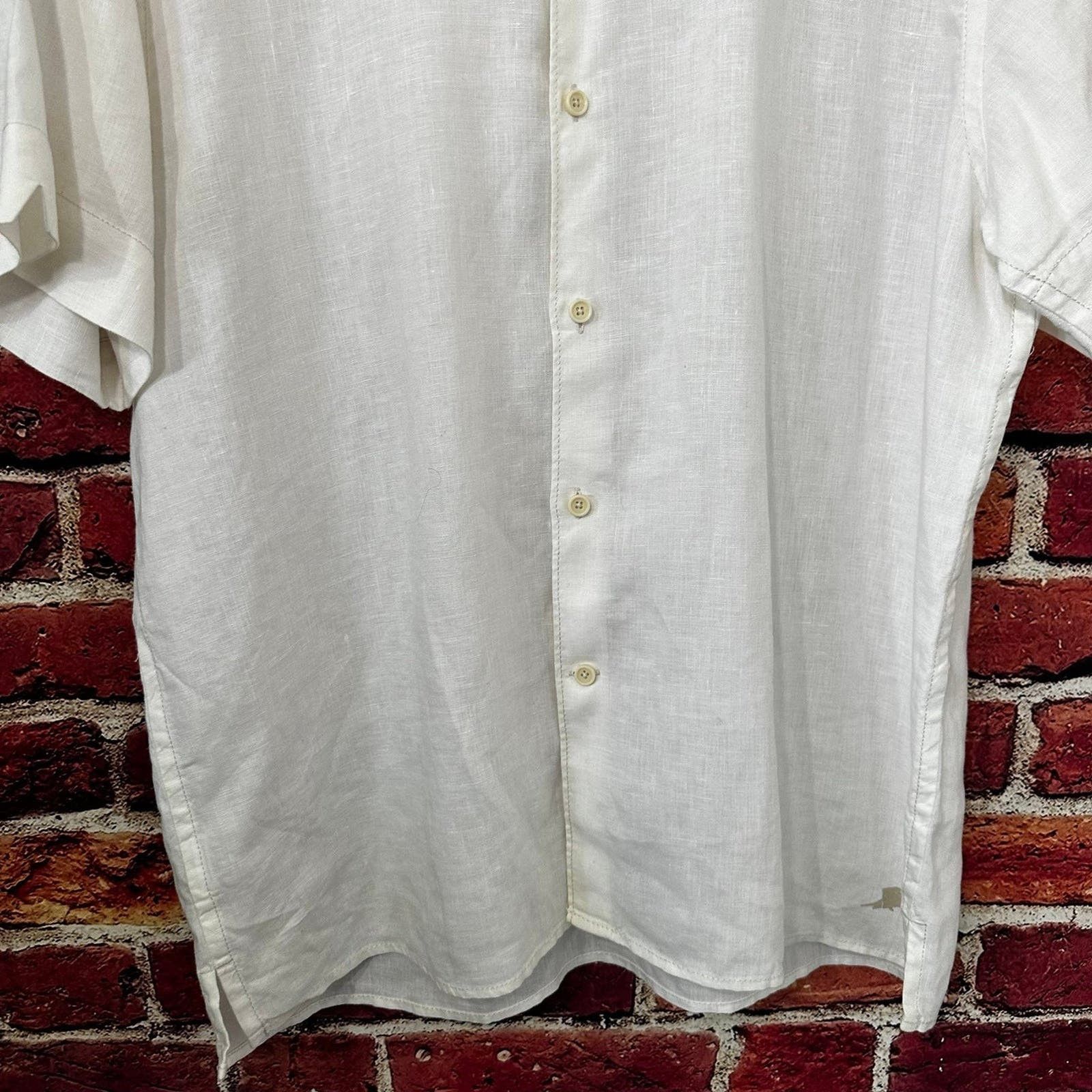 Tommy Bahama Tommy Bahama relax button-down short Short Sleeve 100% linen Size US XL / EU 56 / 4 - 3 Thumbnail