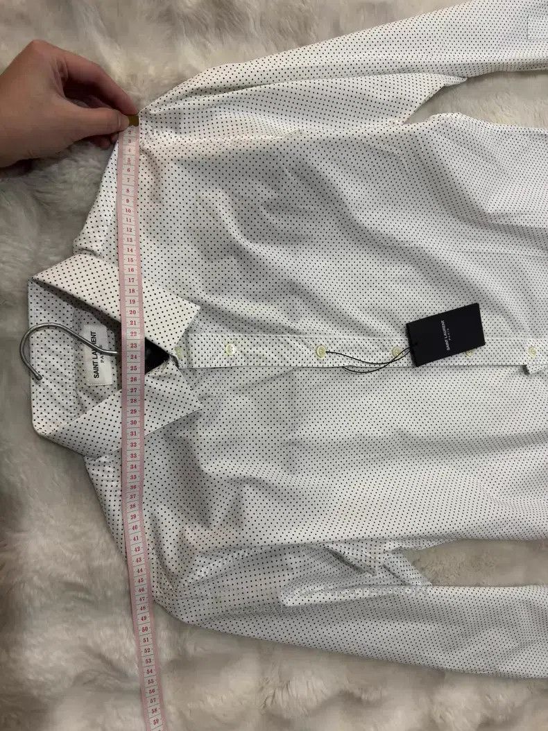 Saint Laurent Paris Saint Laurent Paris Original White Polka Dot Men's Shirt Size US XS / EU 42 / 0 - 7 Thumbnail