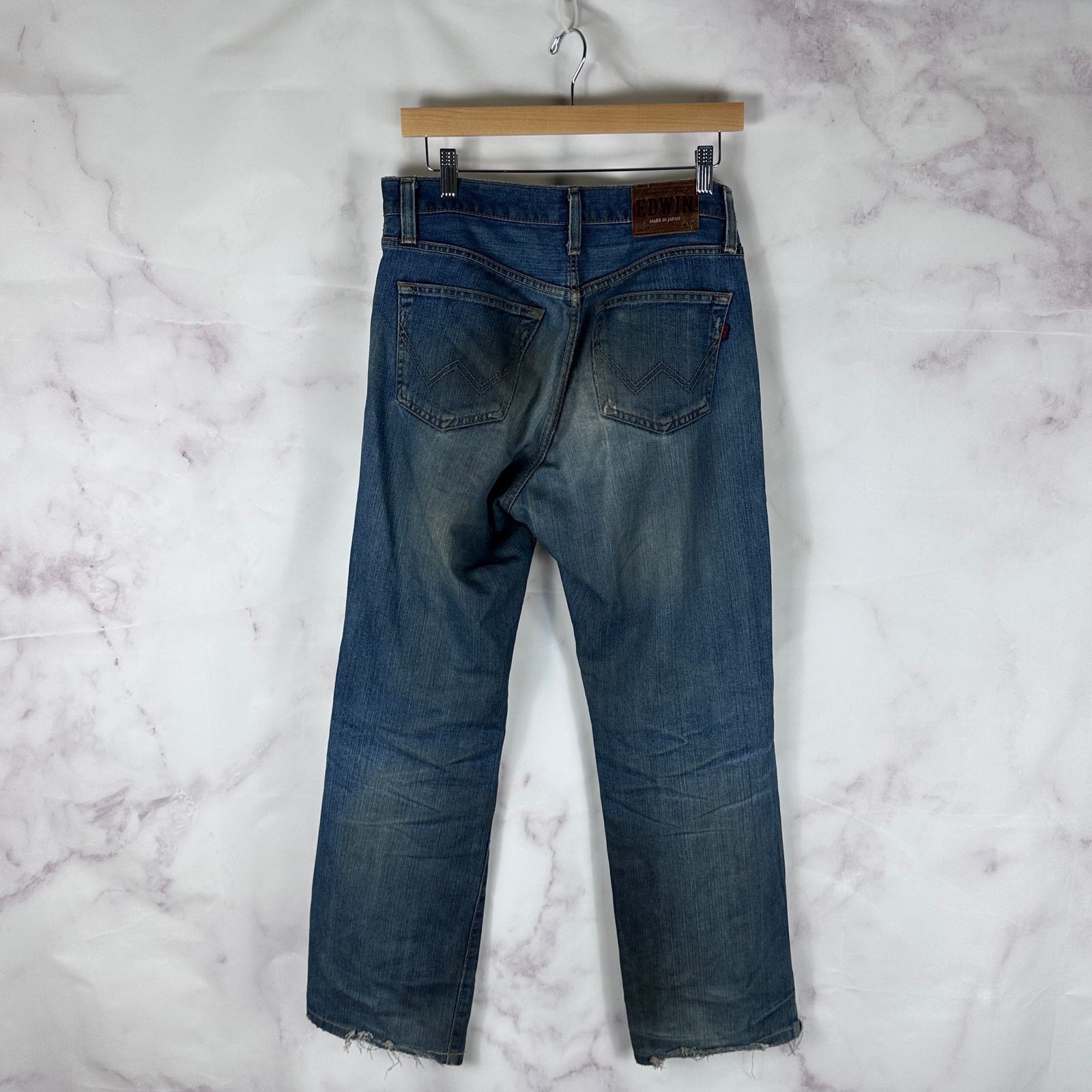 Edwin Distressed Straight 404 Denim Size US 32 / EU 48 - 7 Thumbnail