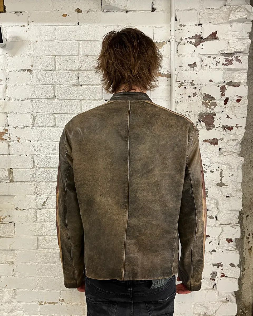 Kenzo Kenzo Brown Eroded Racer Leather Jacket Size US M / EU 48-50 / 2 - 3 Thumbnail