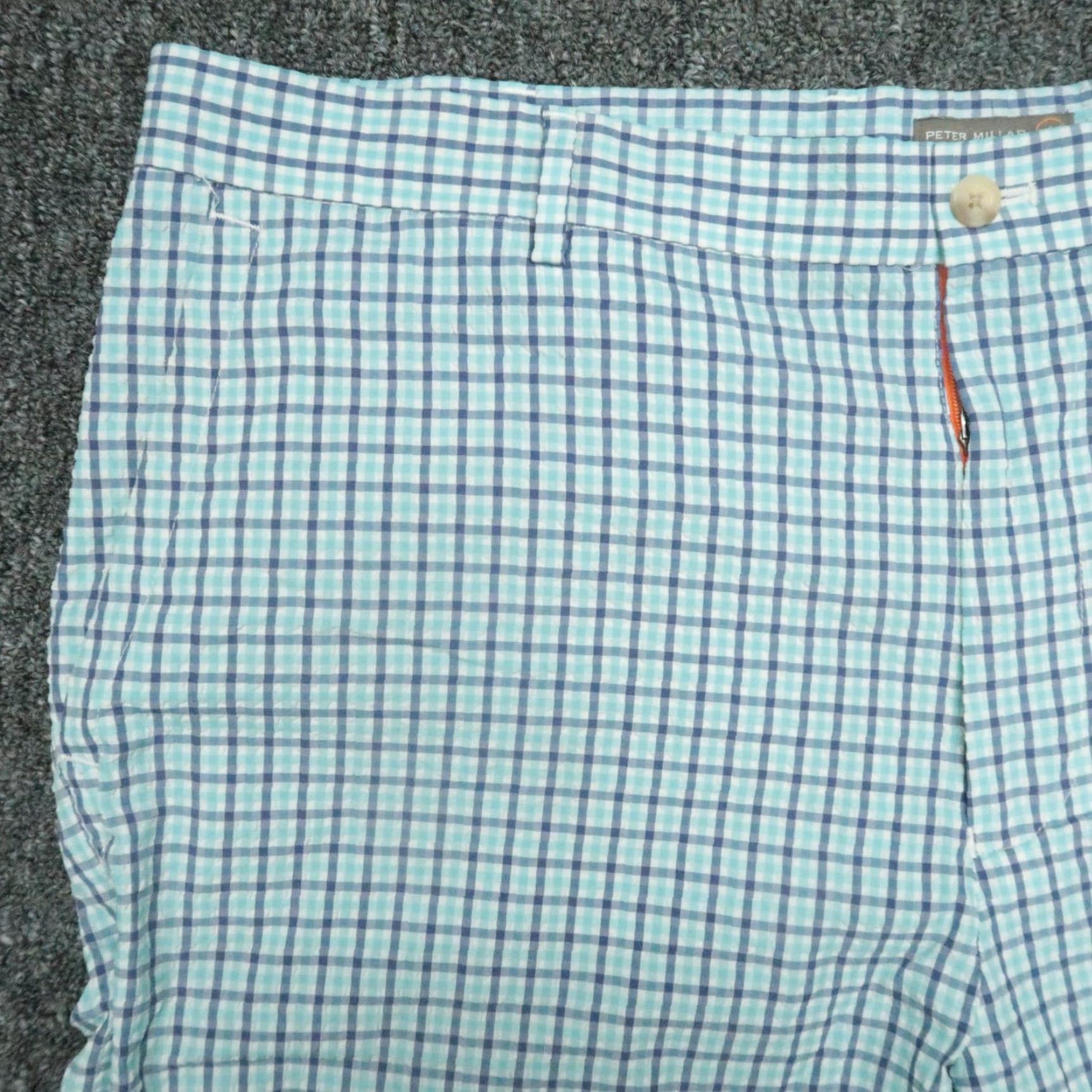 Peter Millar Peter Millar Shorts Men 38 Blue White Apex Seersucker Performance Chino Size US 38 / EU 54 - 2 Thumbnail