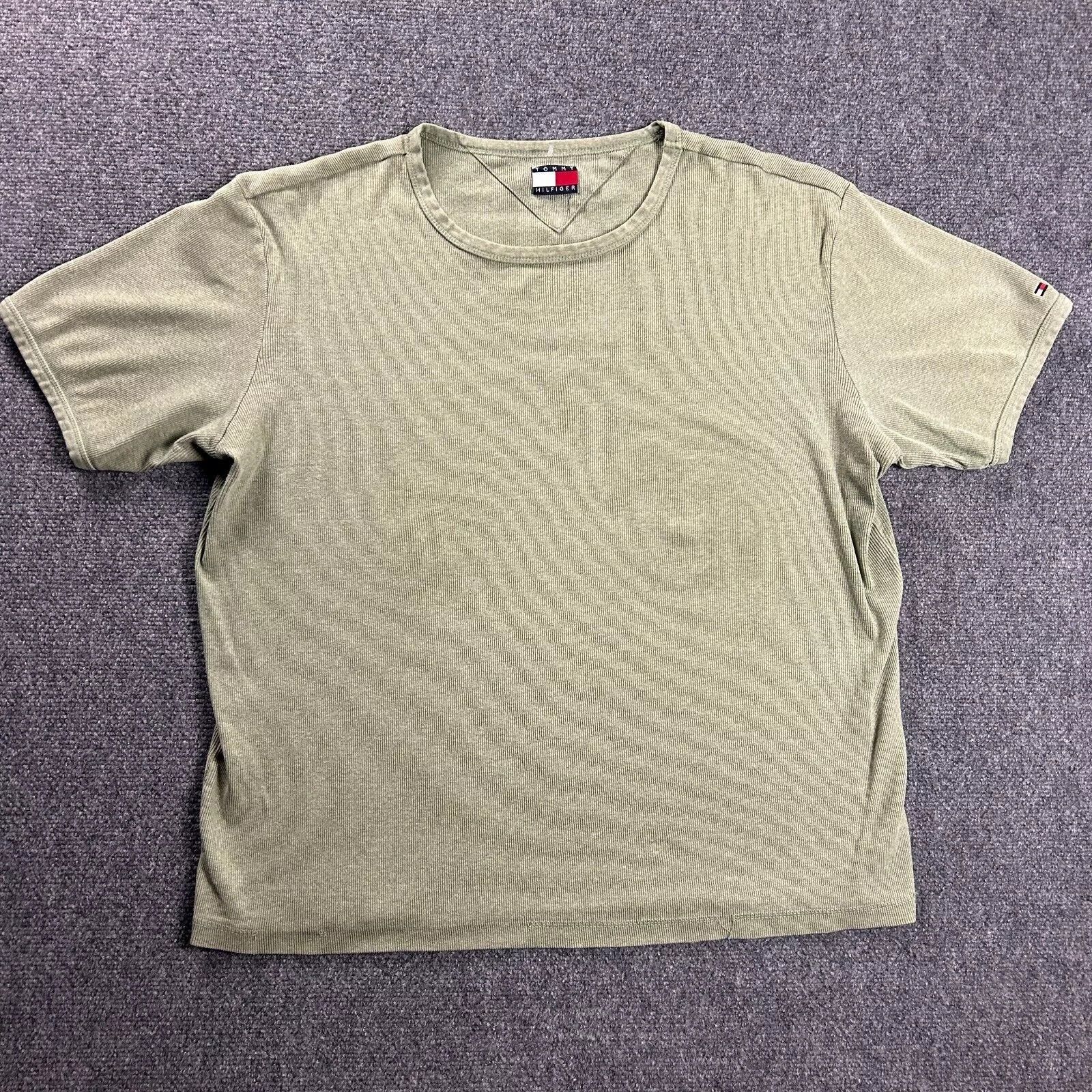 Tommy Hilfiger × Vintage Vintage Tommy Hilfiger Shirt Mens 2XL Green Y2K Cotton Size US XXL / EU 58 / 5 - 1 Thumbnail