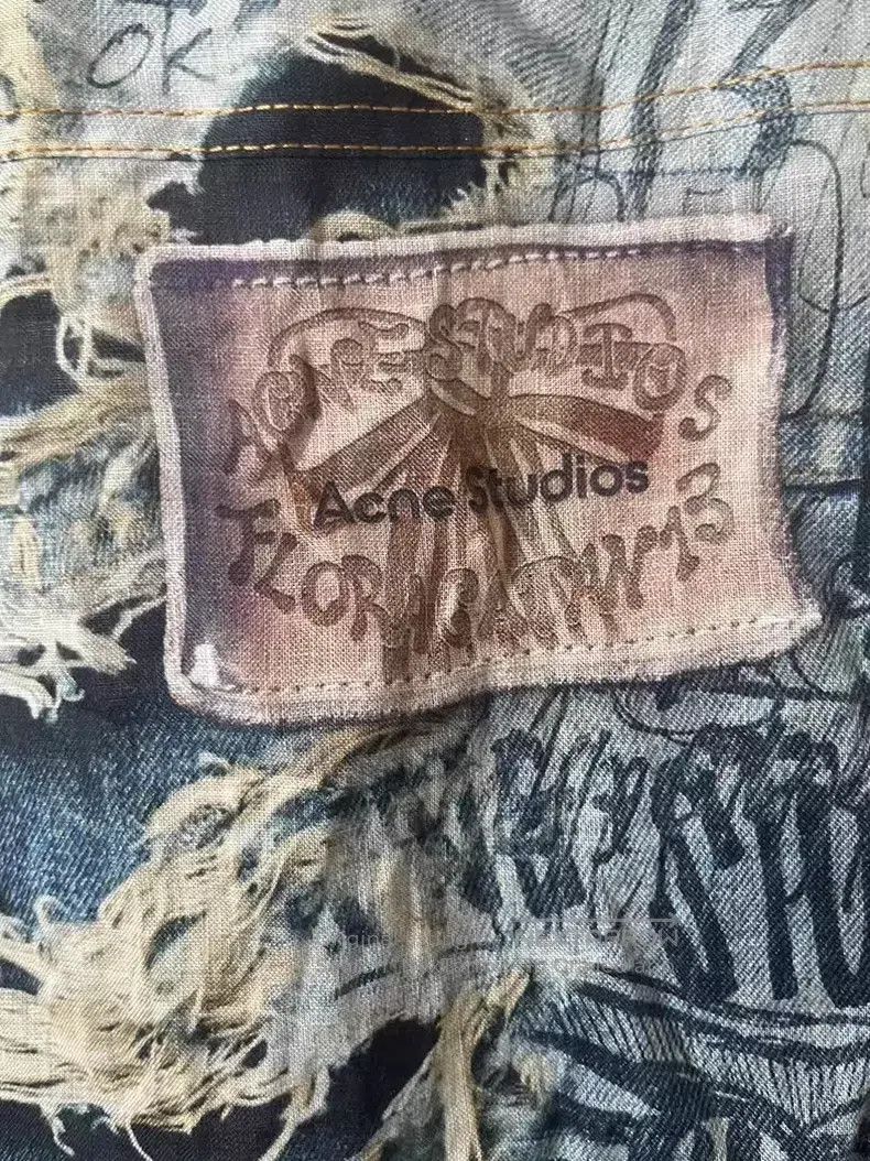 Acne Studios Acne Studios Loose Illusion Effect Distressed Denim Fabric Size US M / EU 48-50 / 2 - 3 Thumbnail