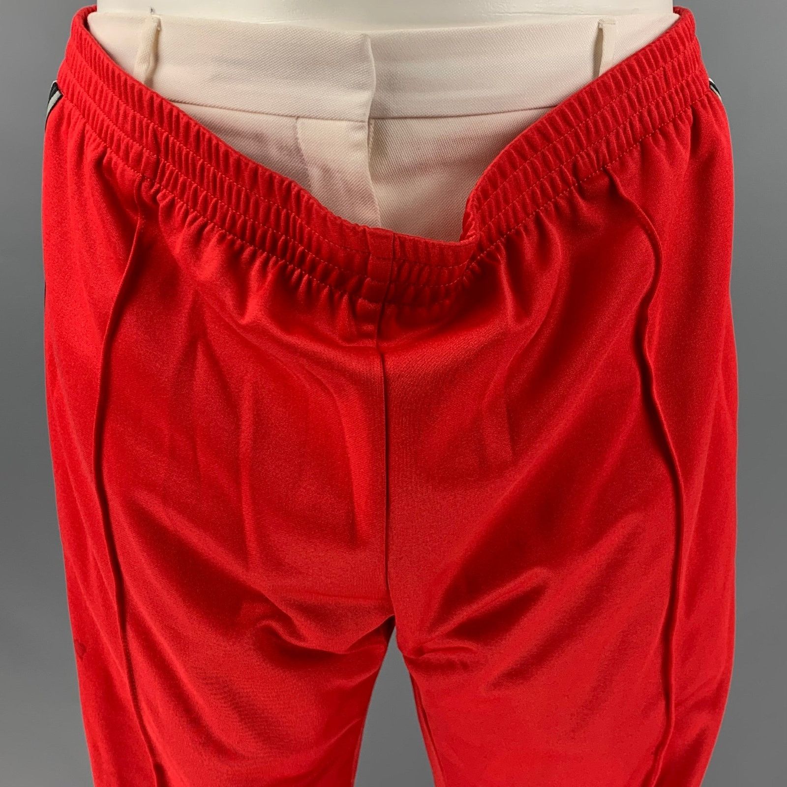 Burberry BURBERRY Size 10 Red White Polyester Cotton Casual Pants Size 32" / US 10 / IT 46 - 2 Thumbnail