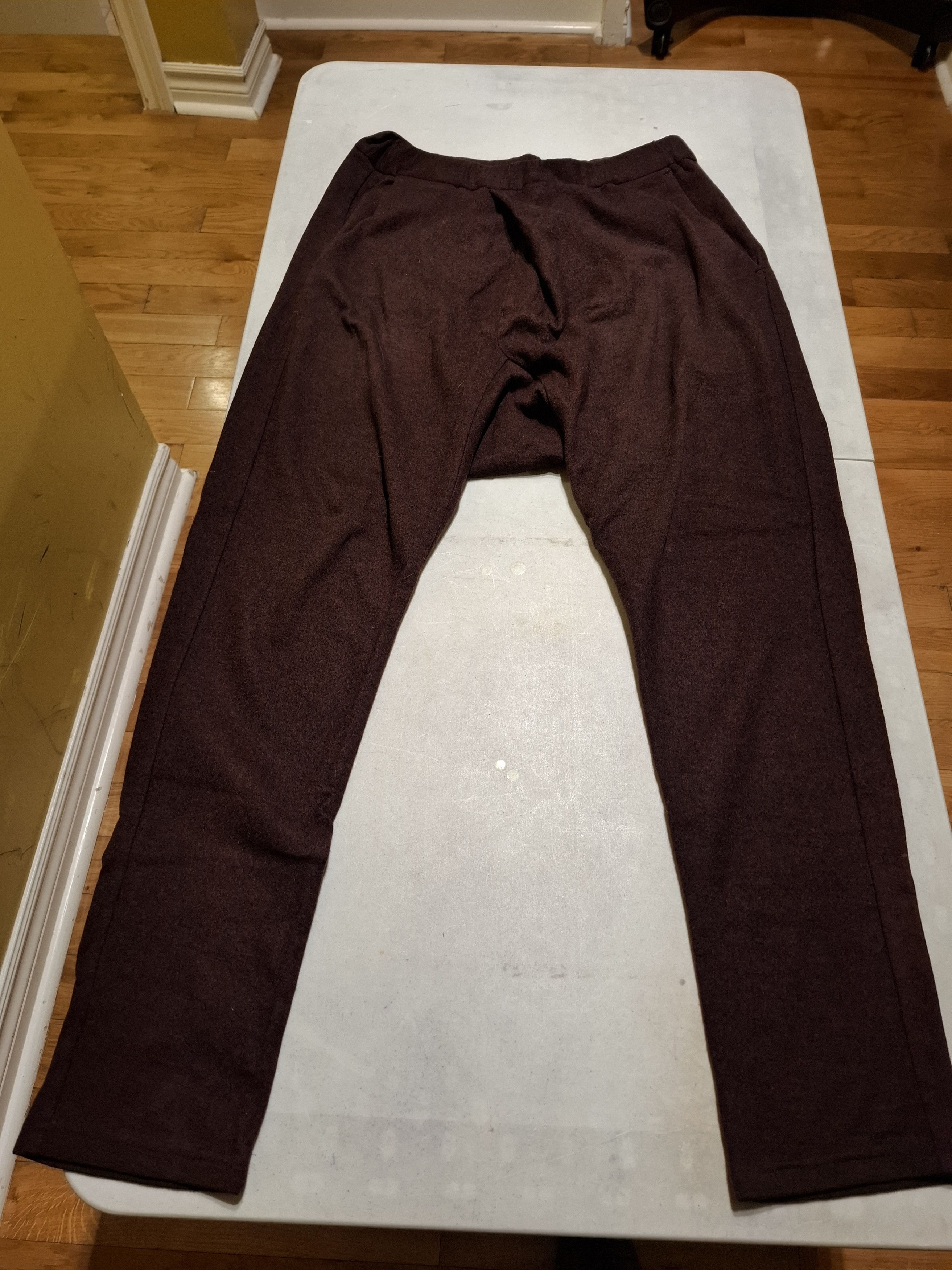 パンツ WOOL DROP CLOTH PANTS Wool Drop-Crotch Pants - threedaughtersproperties.com