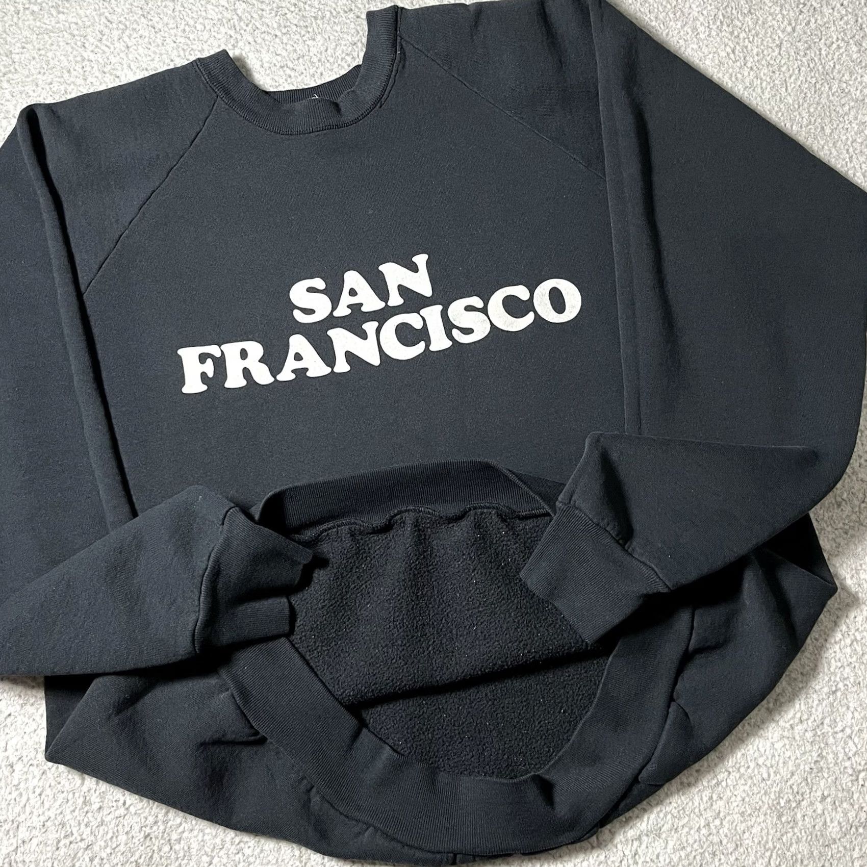 Fruit Of The Loom VINTAGE San Francisco Sweatshirt Mens XL California USA 90s Crewneck Graphic Print Black Size US XL / EU 56 / 4 - 4 Thumbnail