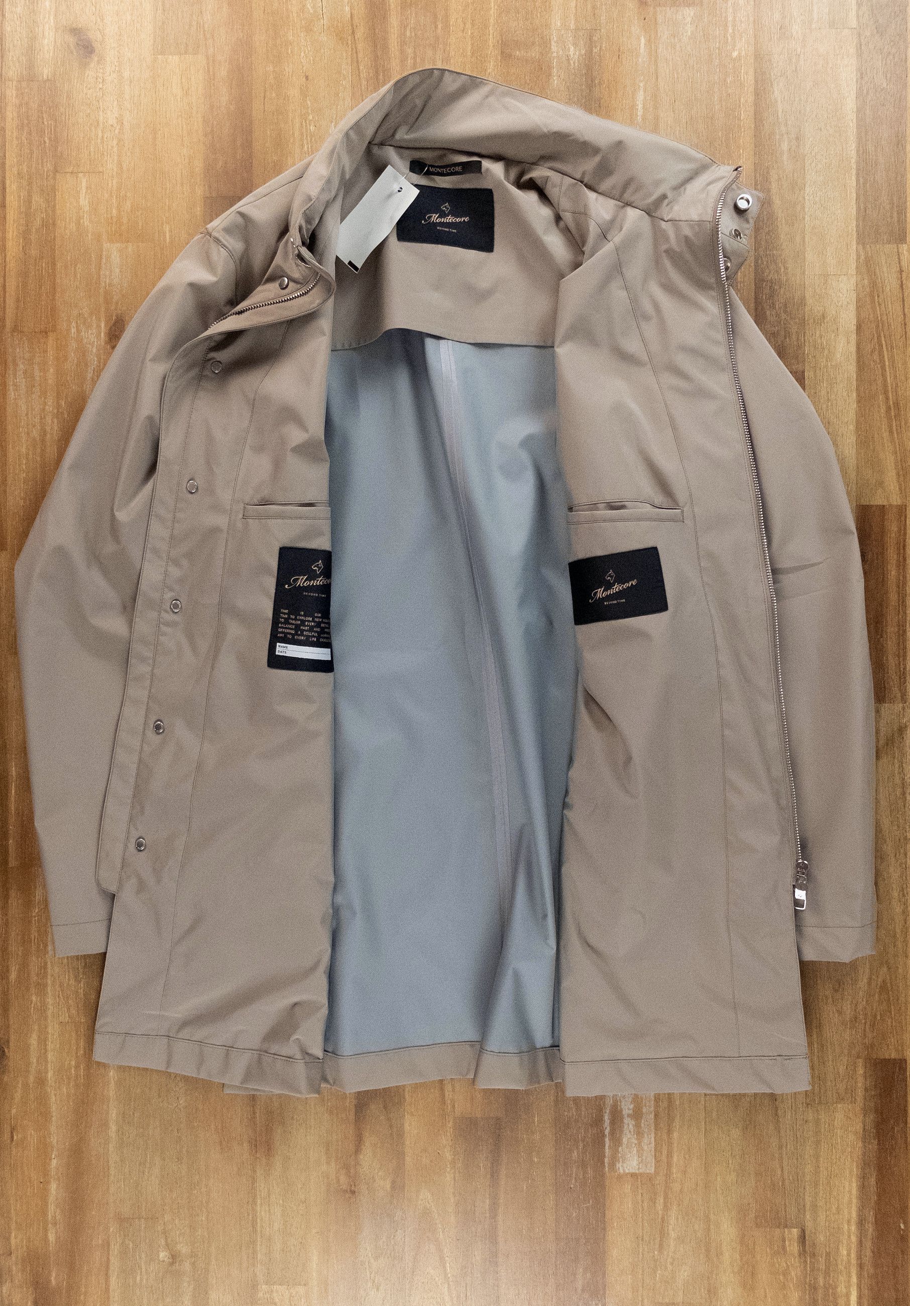 Montecore MONTECORE Italy beige hooded nylon coat jacket Large Size US L / EU 52-54 / 3 - 9 Thumbnail