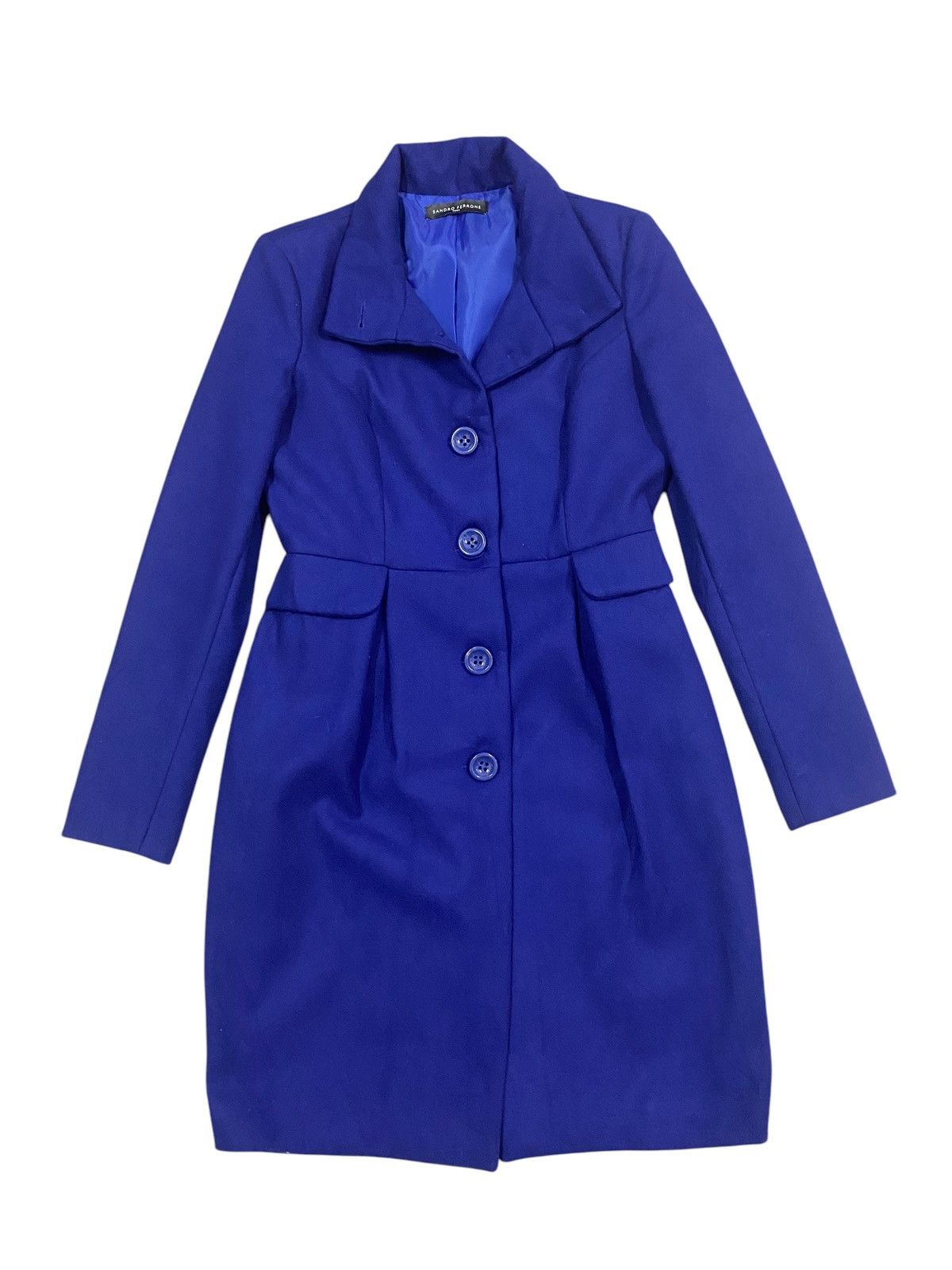 Other Sandro Ferrone Roma Wool Coat Jacket Blue Size M / US 6-8 / IT 42-44 - 1 Thumbnail