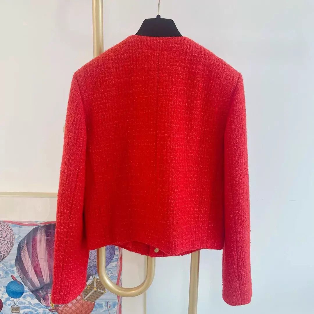 Celine CELINE woven single-breasted short jacket women's 34 Size XXS / US 00 / IT 34 - 2 Thumbnail