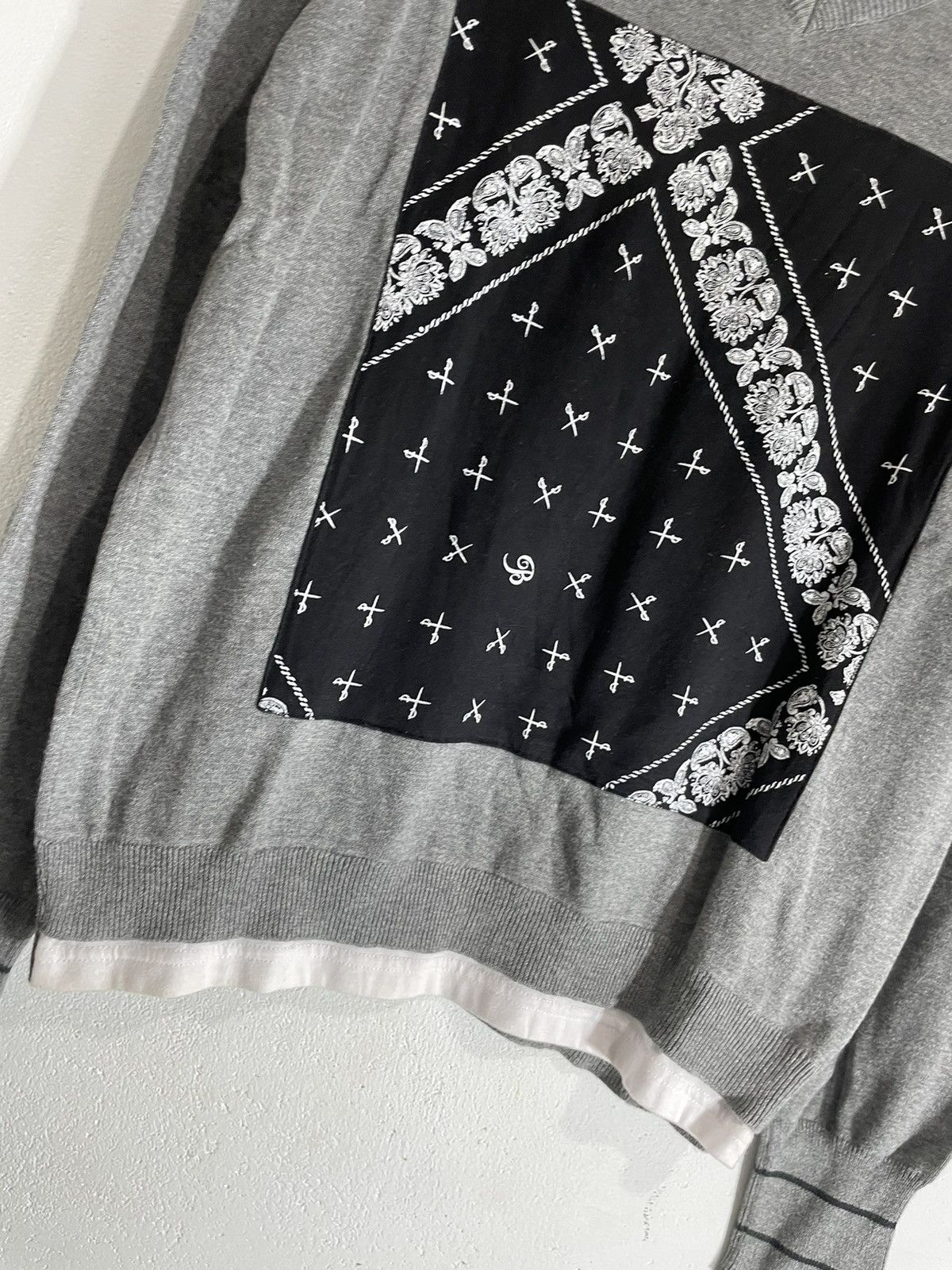 If Six Was Nine Japanese Brand Double layer Knitt longsleeve paisley pattern Size US M / EU 48-50 / 2 - 2 Thumbnail
