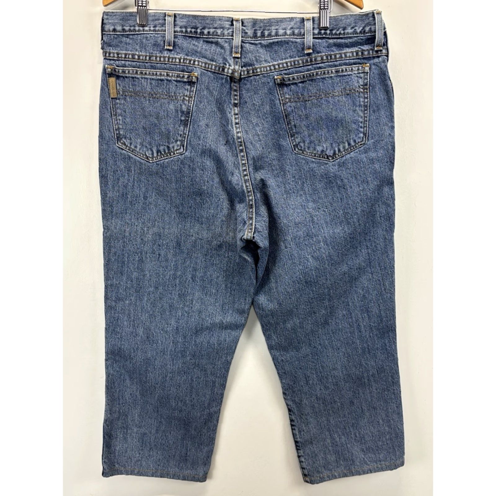 Denime Cinch Jeans Mens 40x30 (40x25) Blue Denim Stretch 5 Pocket Denim Medium Wash Jeans Straight Mens 5-Pocket Western Cowboy Relaxed Regular Cinch Size US 40 / EU 56 - 3 Thumbnail