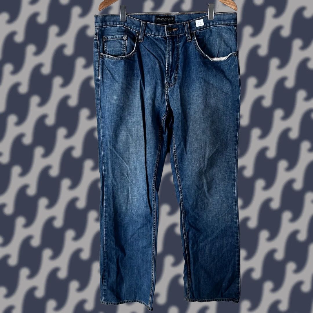 Banana Republic Banana Republic Mens Straight Leg Denim Jeans - Blue Medium Wash Size US 36 / EU 52 - 1 Thumbnail