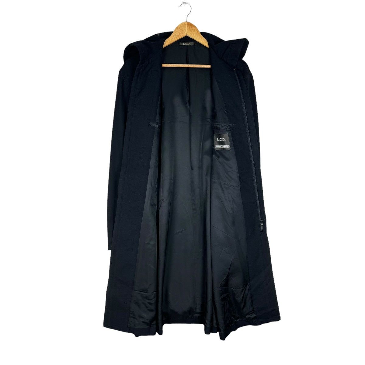 Yohji Yamamoto 🌟80s LQ YOHJI YAMAMOTO HOODIE BONDAGE LONG COAT JACKET Size US L / EU 52-54 / 3 - 9 Thumbnail