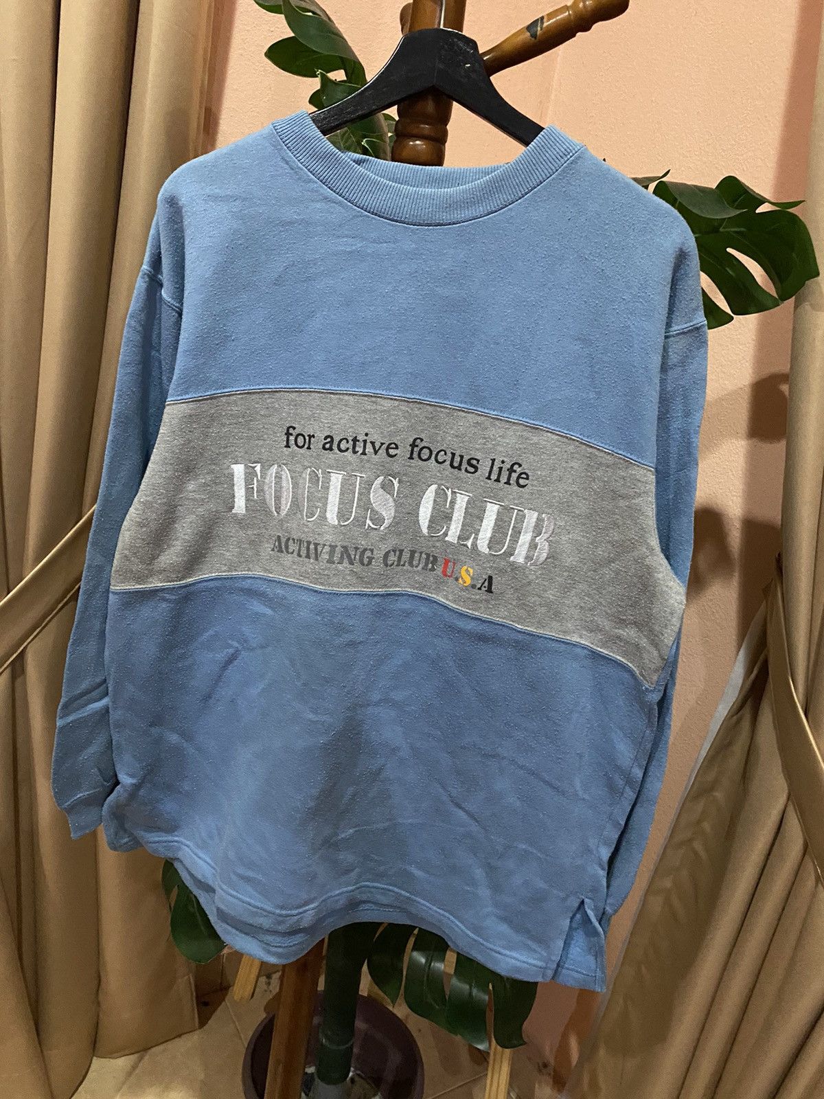 Vintage Arnova Men’s Gear Focus Club Sweatshirt – Blue Vintage Style Size US L / EU 52-54 / 3 - 2 Thumbnail
