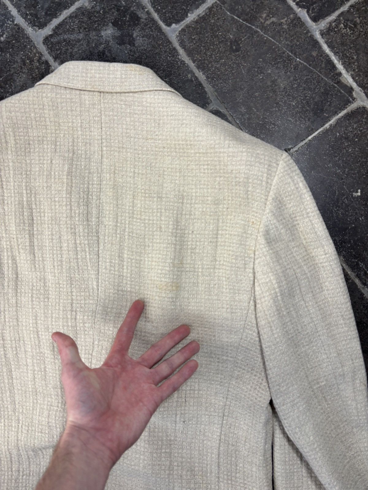 Emporio Armani S/S 1994 Emporio Armani Jacket 90s Vintage Linen Blazer Puck Size 48R - 12 Thumbnail
