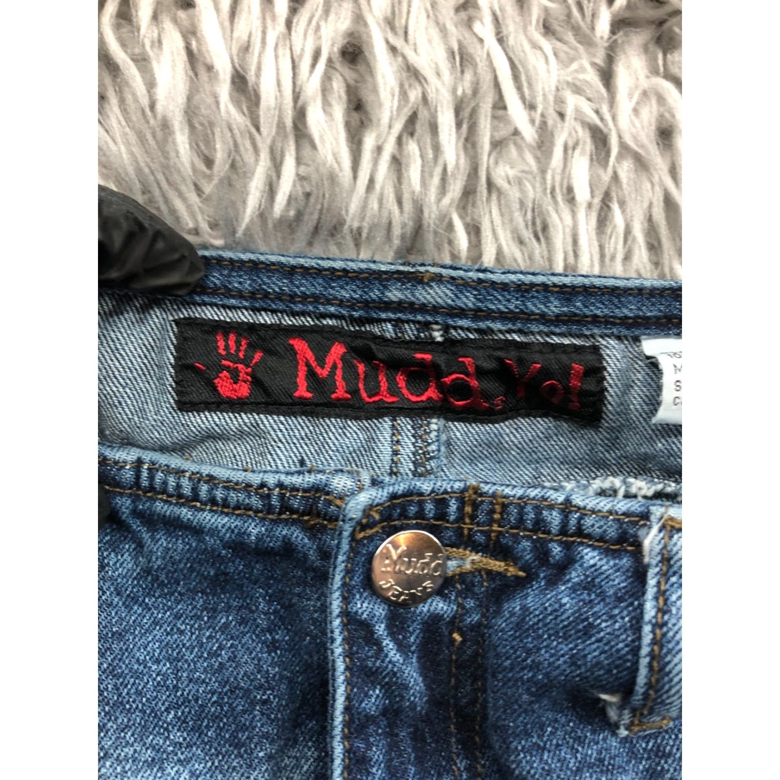 Denime Mudd Jeans Skirt Juniors Size 5 Midi Mini 2 Tone Medium Wash Denim Ruff Hewn Blue Size 27" / US 4 / IT 40 - 7 Thumbnail