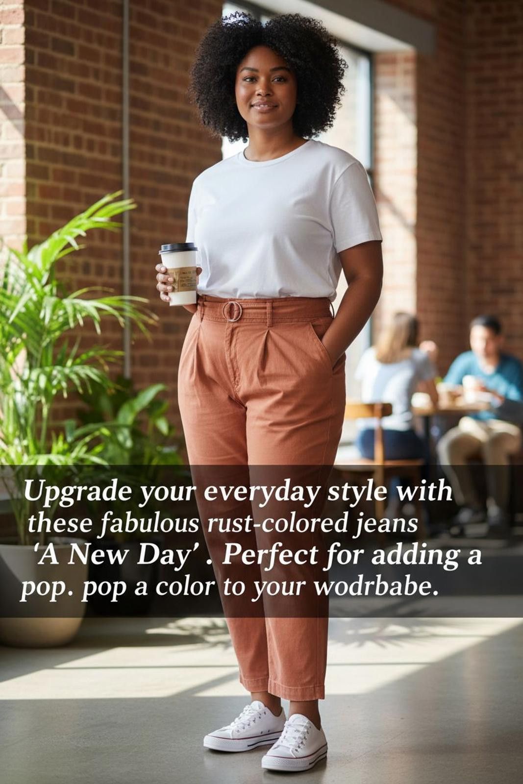 Other A New Day Rust-Colored Women's Jeans with Belt Size 40" / US 18 - 1 Thumbnail