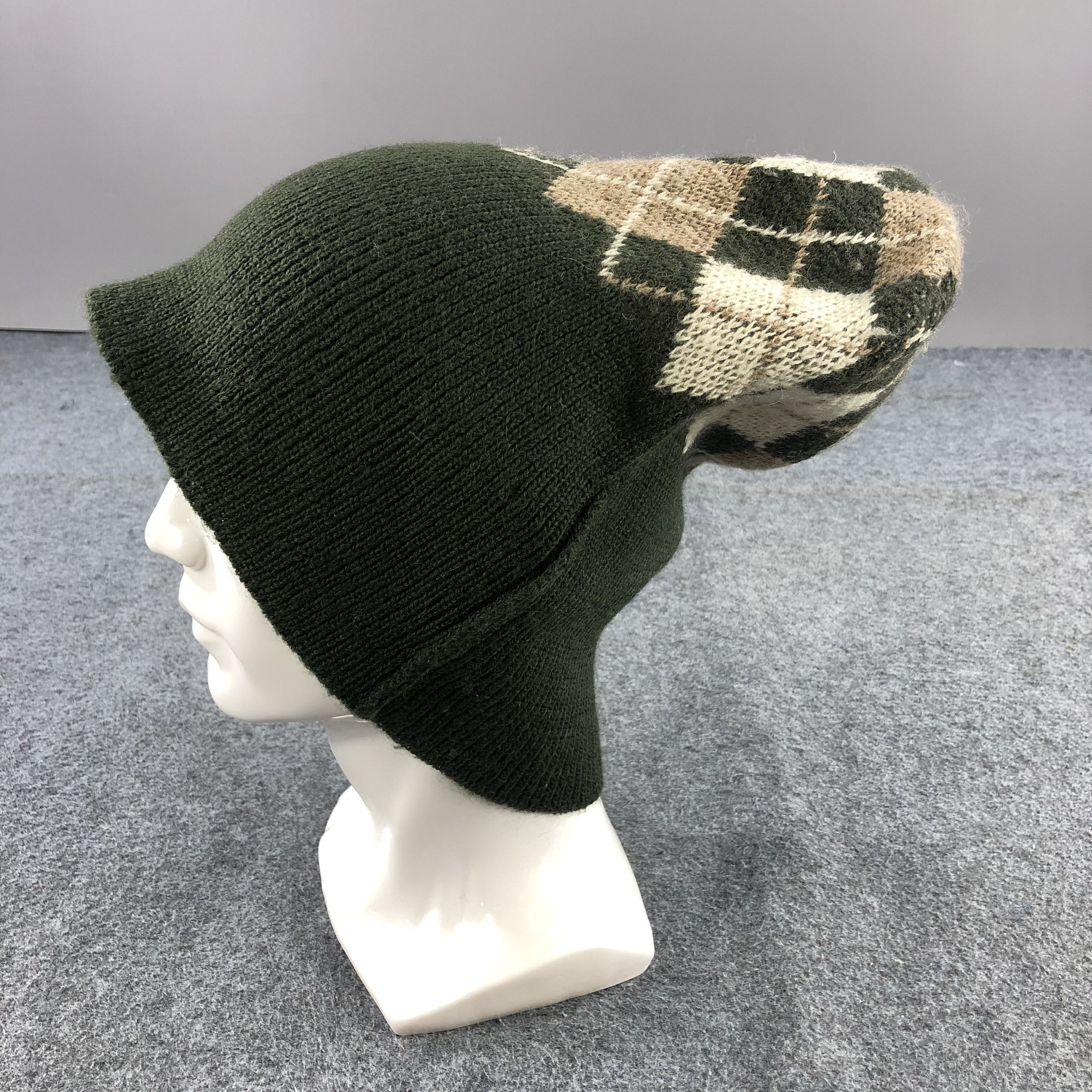 Vintage Unknown Argyle Design Wool Beanie Snowcap Snow Hat B226 Size ONE SIZE - 1 Thumbnail