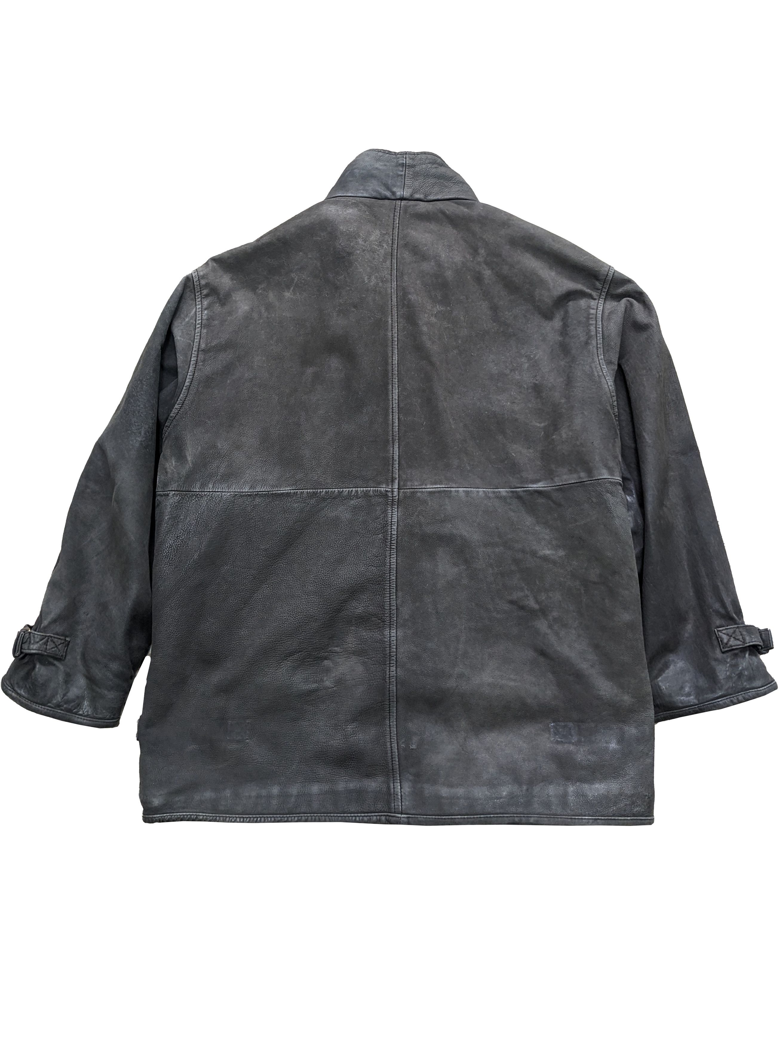 Japanese Brand Vtg Distressed Leather Jacket Japanese Tenson Issey Miyake Size US XL / EU 56 / 4 - 3 Thumbnail