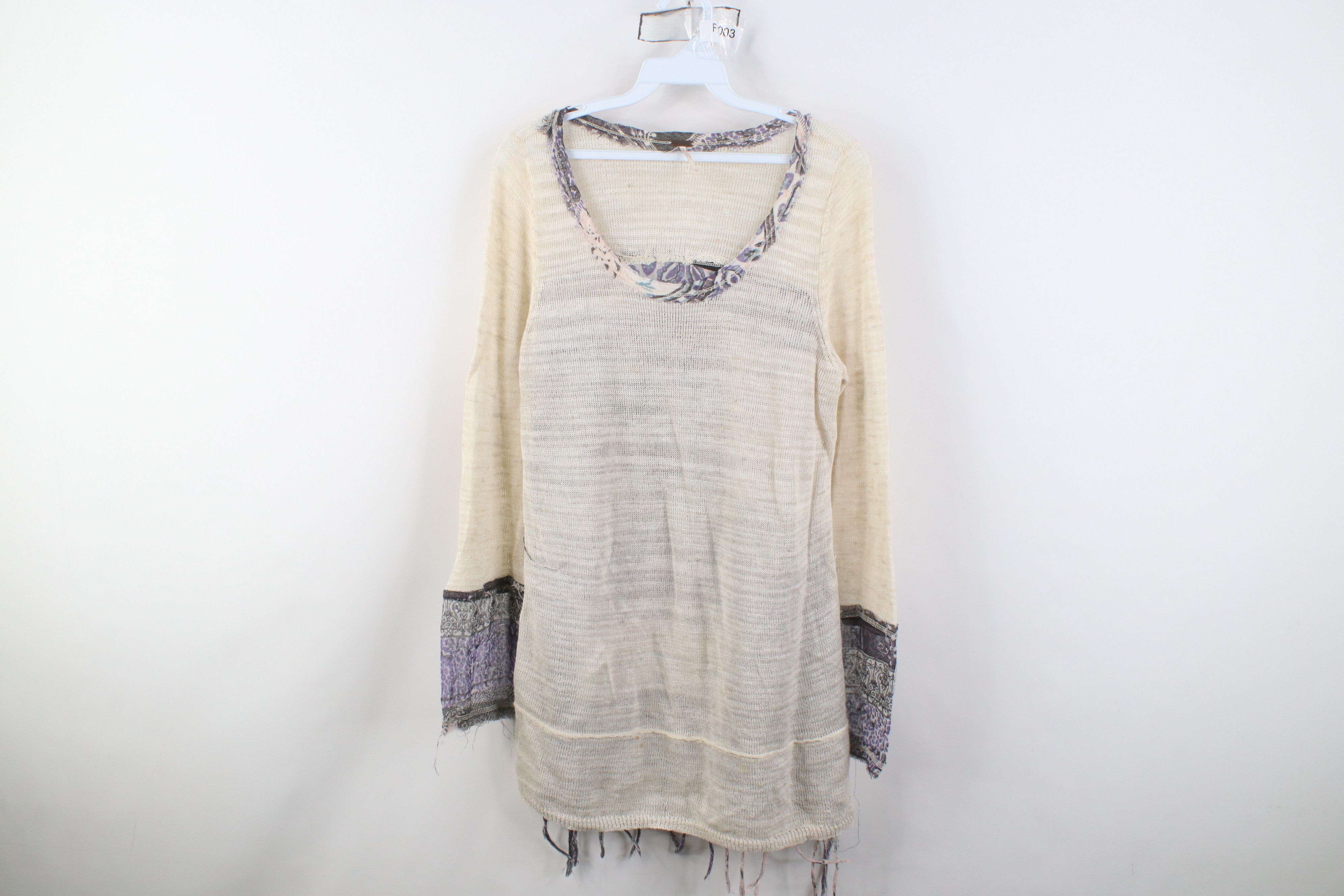 Free People Free People Chic Oversized Gauzy Flared Sleeve Knit T-Shirt Size S / US 4 / IT 40 - 1 Thumbnail
