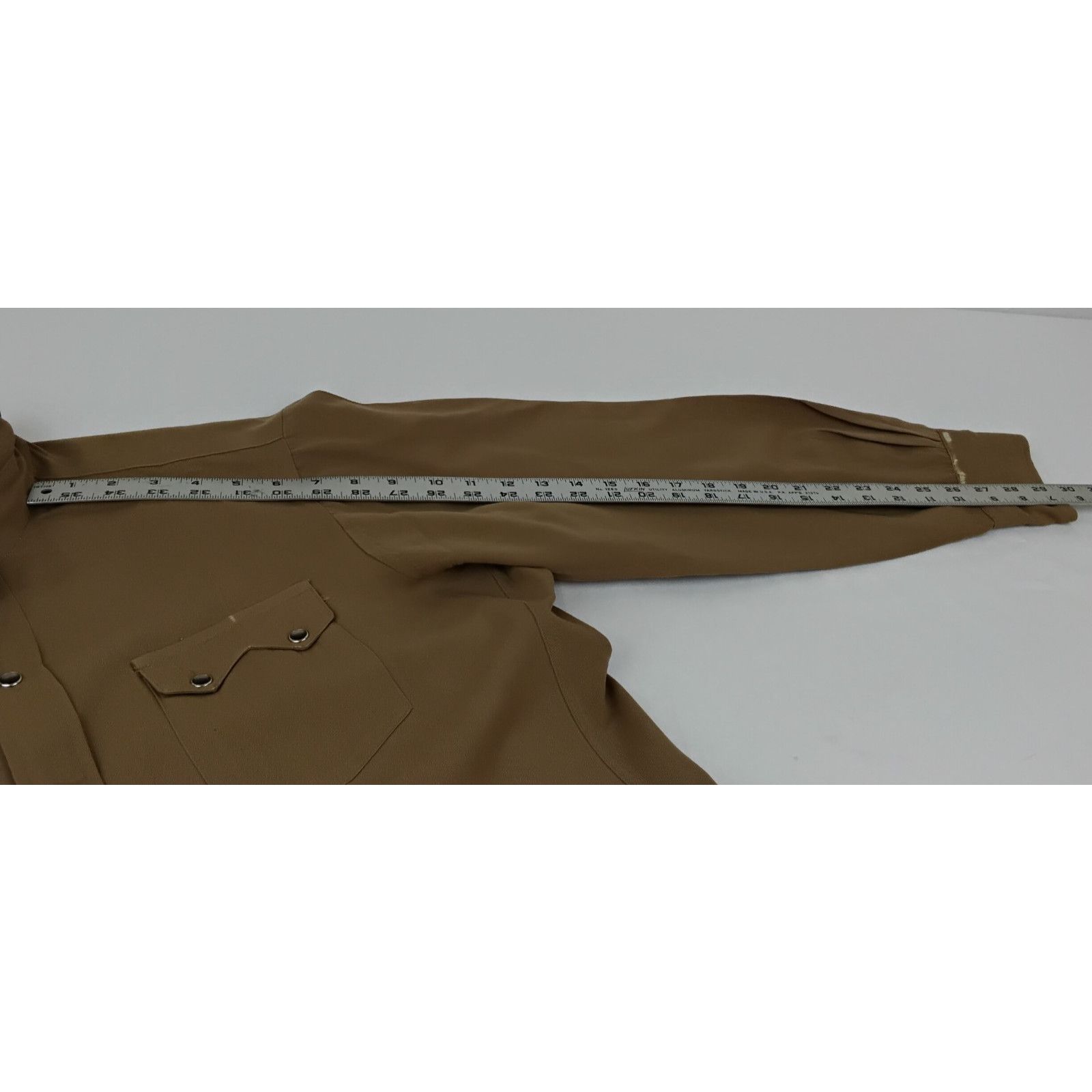 Levi's Levi's Gabardine Big E Pearl Snap Shirt Men M Brown VTG '50s Size US M / EU 48-50 / 2 - 13 Thumbnail