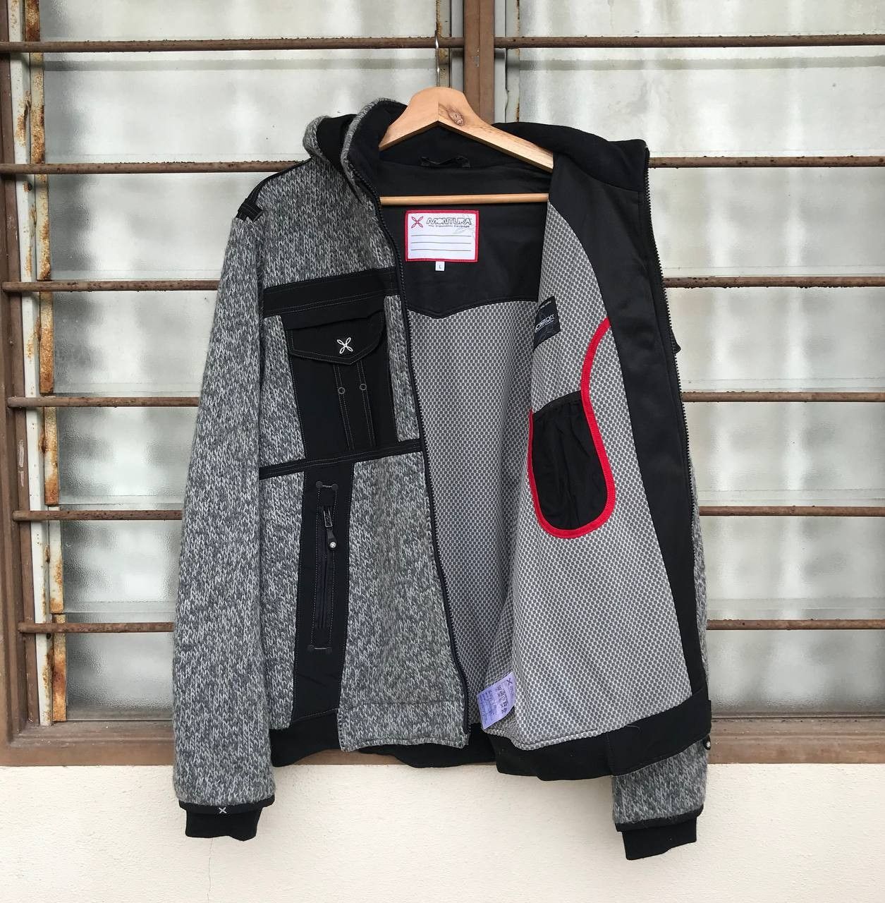 Arc'teryx × Japanese Brand × Patagonia MONTURA REMIX BIKER KNIT JACKET OUTDOOR JUMPER HOODIE Size US L / EU 52-54 / 3 - 5 Thumbnail