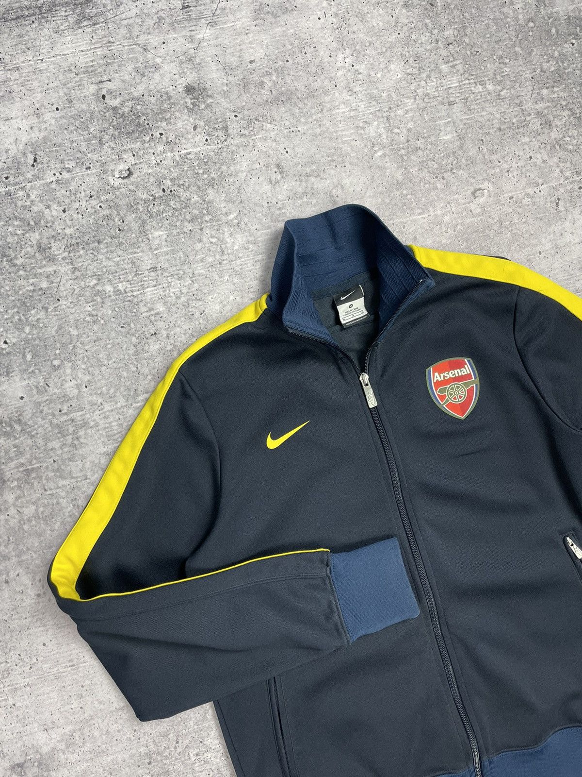 Nike × Vintage Vintage Nike Y2K Style Football Arsenal Big Logo Zip Olympic Size US M / EU 48-50 / 2 - 6 Thumbnail