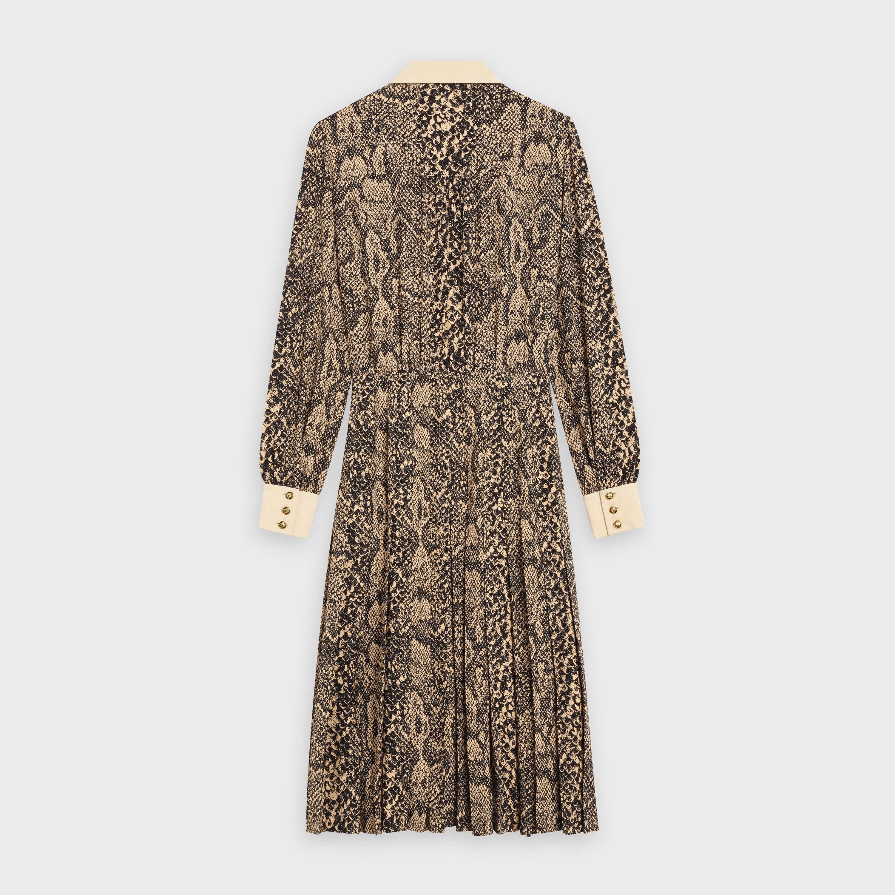 Celine o1y0725 Midi Dress in Sand/Black Size M / US 6-8 / IT 42-44 - 2 Thumbnail