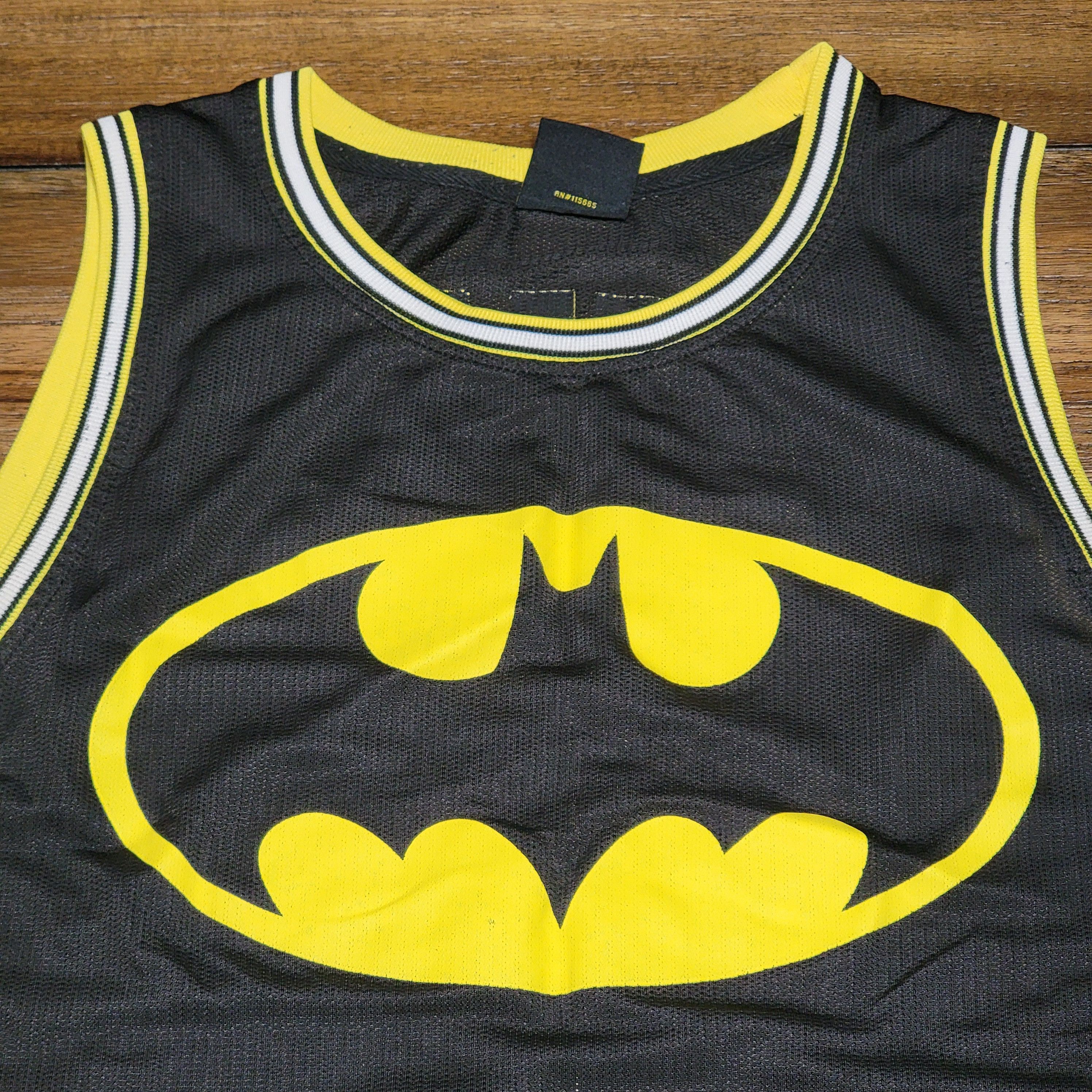 DC Comics Batman Tank Jersey Black w/ Yellow Trim - Size M Size US M / EU 48-50 / 2 - 2 Thumbnail