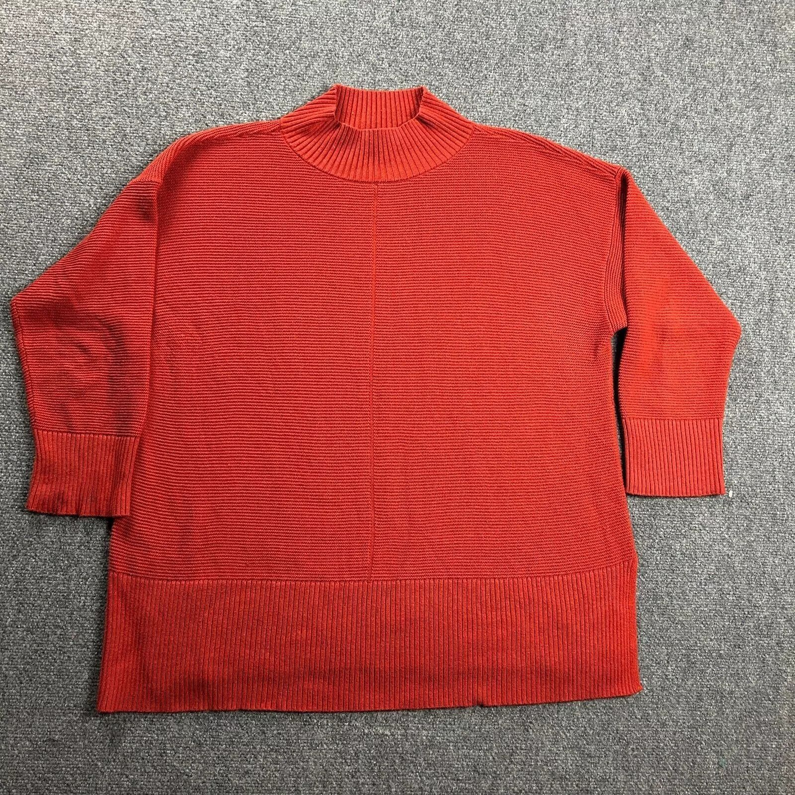 Talbots Talbots Sweater Womens 2X Red Mock Neck Tunic Casual Rayon Size XXL / US 16-18 / IT 52-54 - 1 Thumbnail