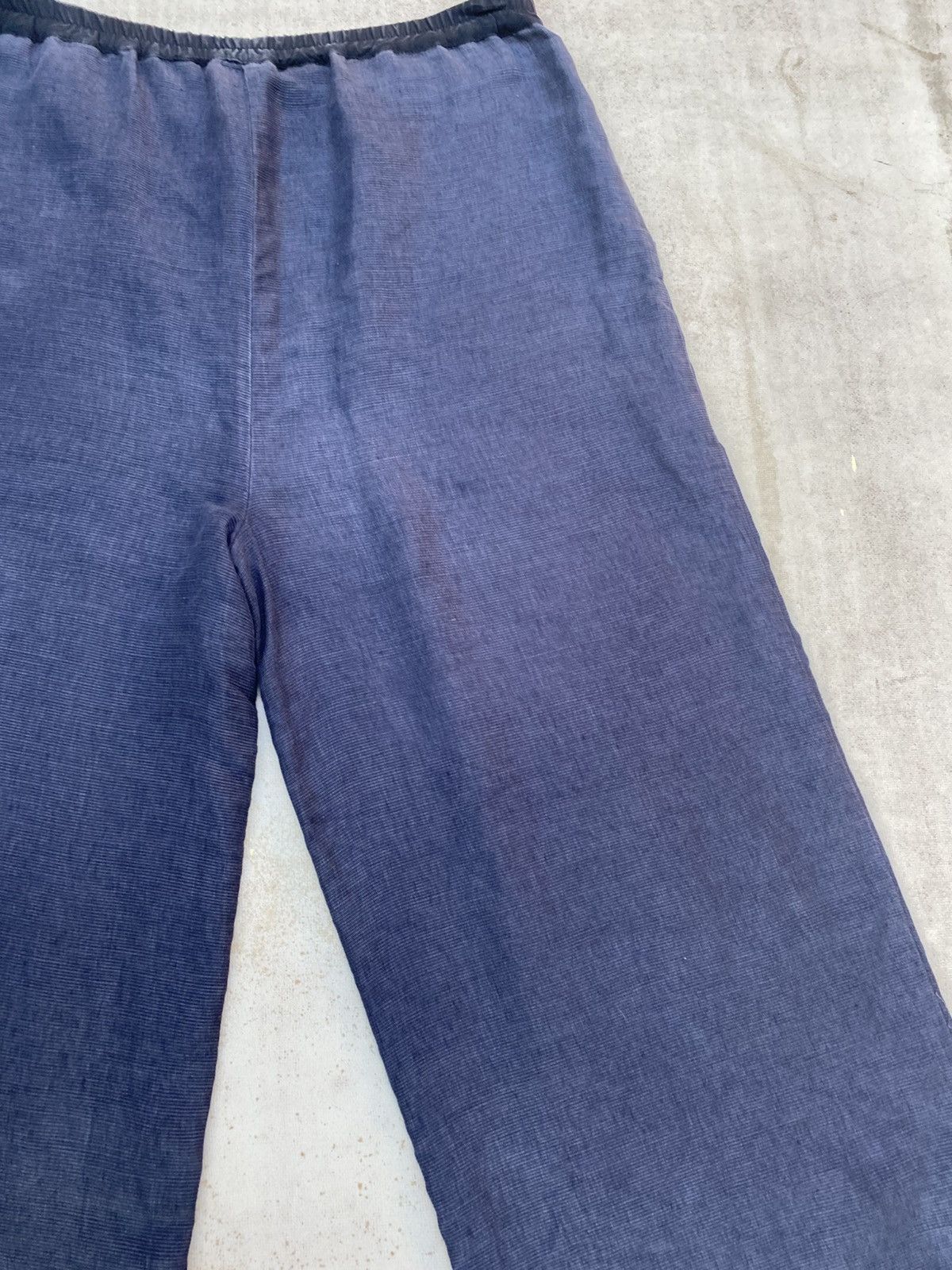 Designer Christa De Carouge Wide Linen Pants Size US 37 - 6 Thumbnail